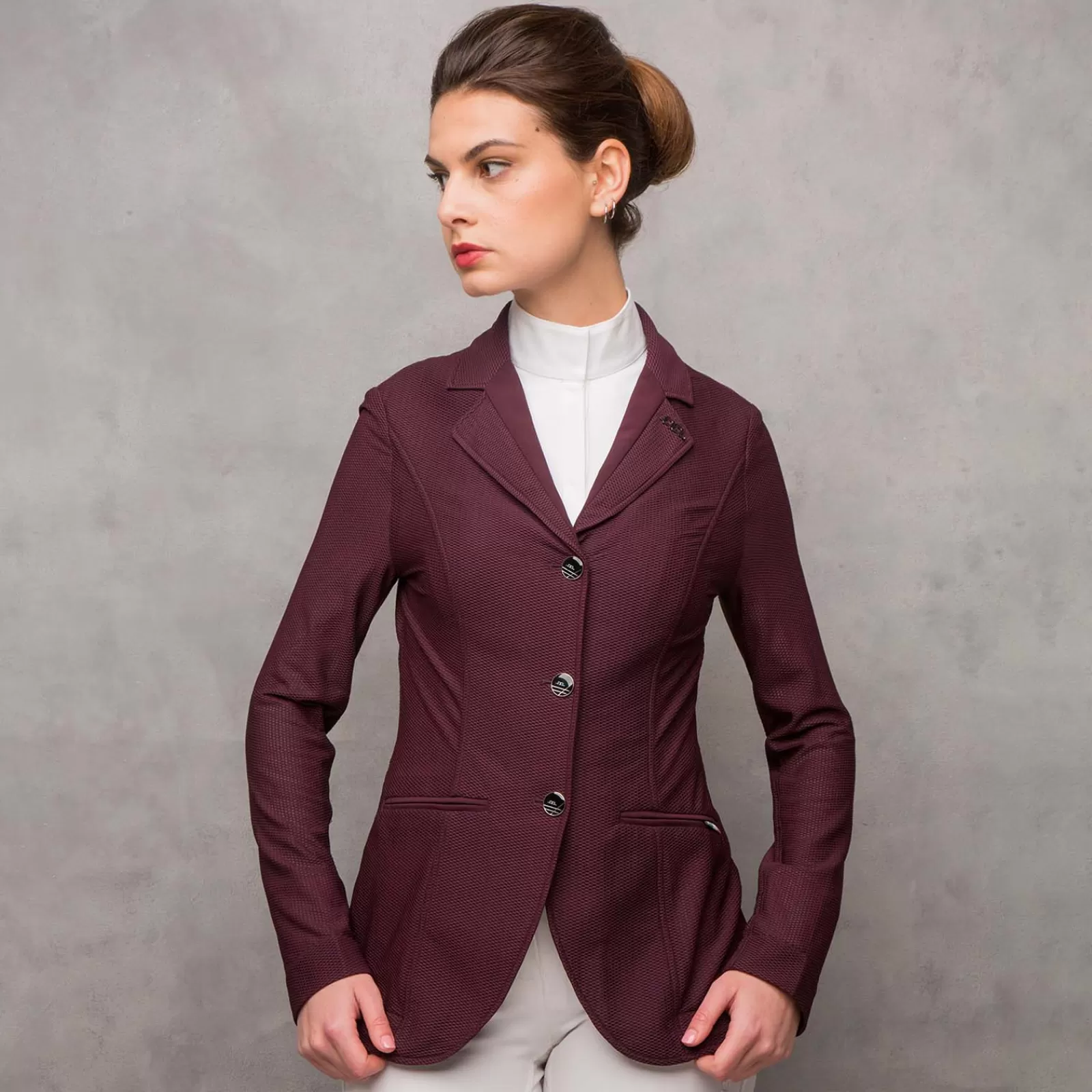 Show Clothing*horseware Aa Motionlite Ladies' Show Jacket Dark Red