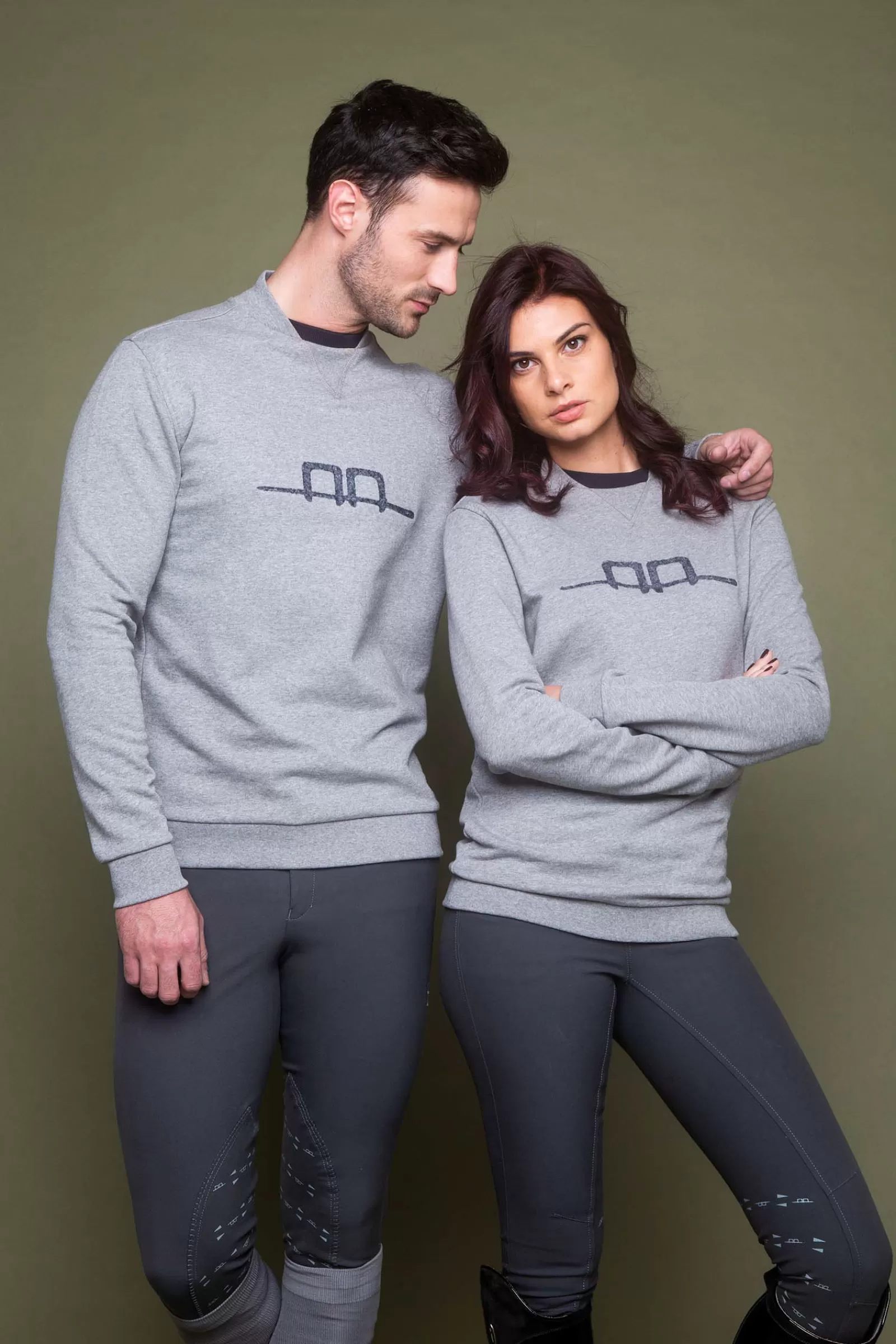 Riding Jumpers & Fleeces*horseware Aa Unisex Cotton Sweatshirt Ash Grey