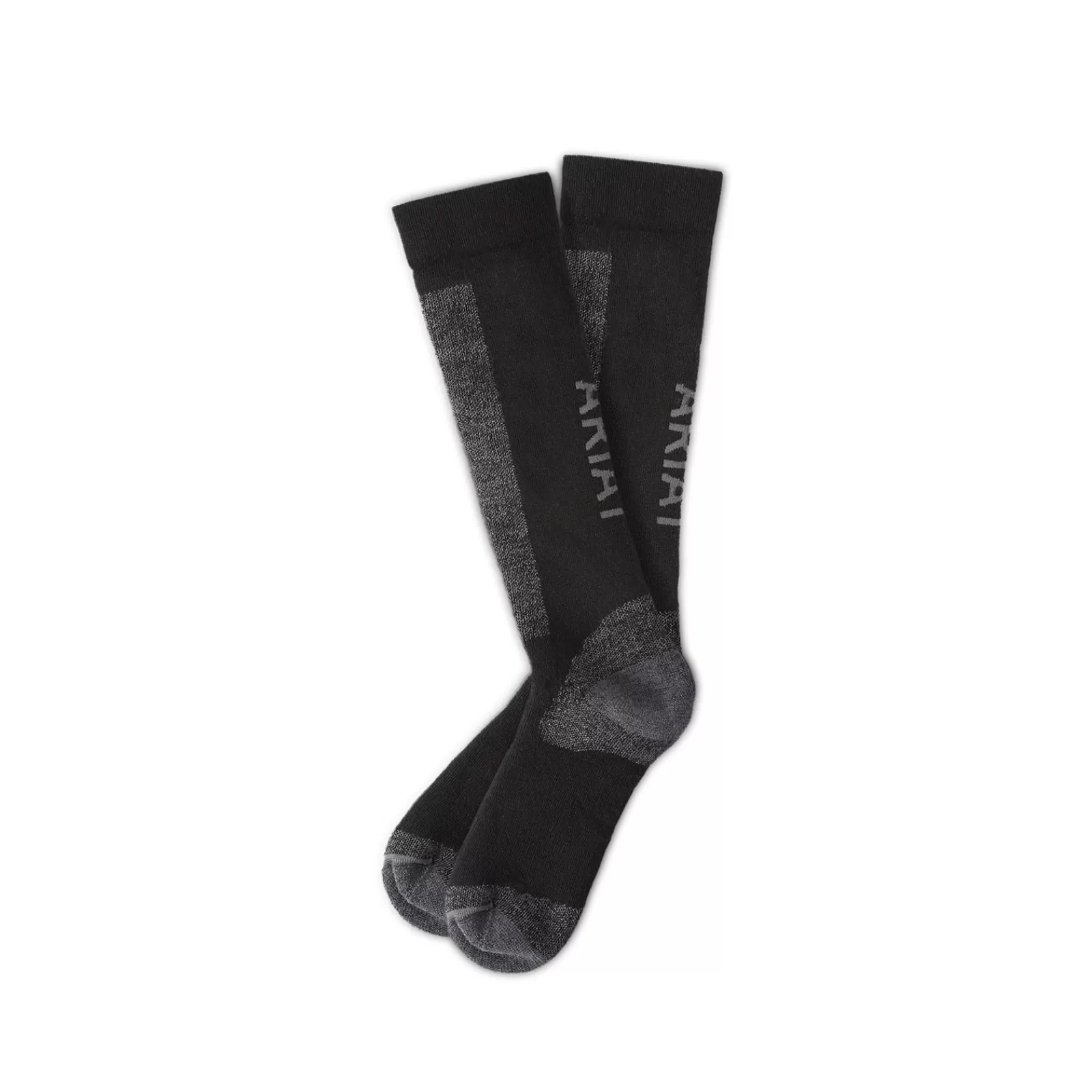 Riding Socks*ariat tek Merino Socks Black/Gray