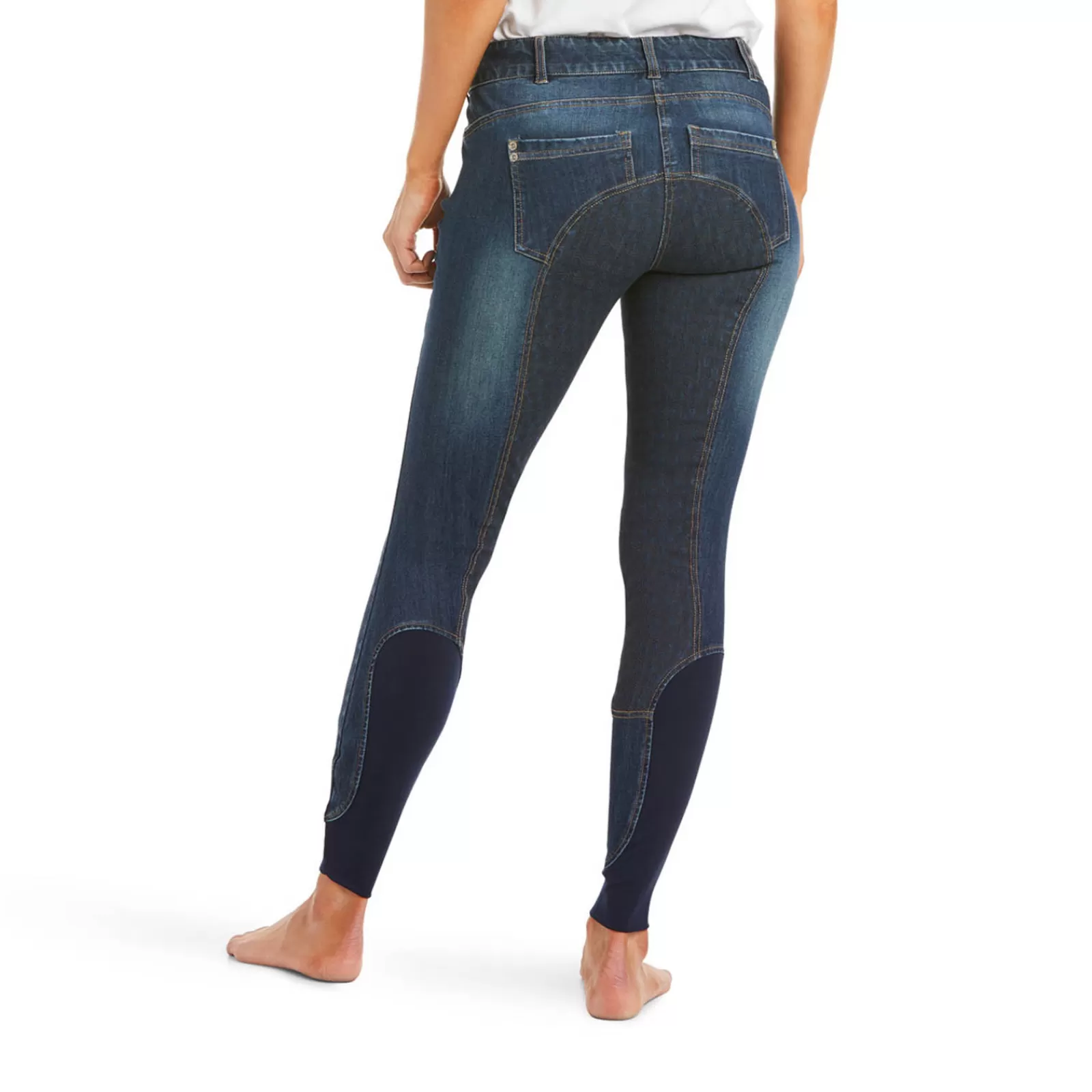 Riding Tights*ariat Halo Denim Fs Breeches For Women Db/Ab