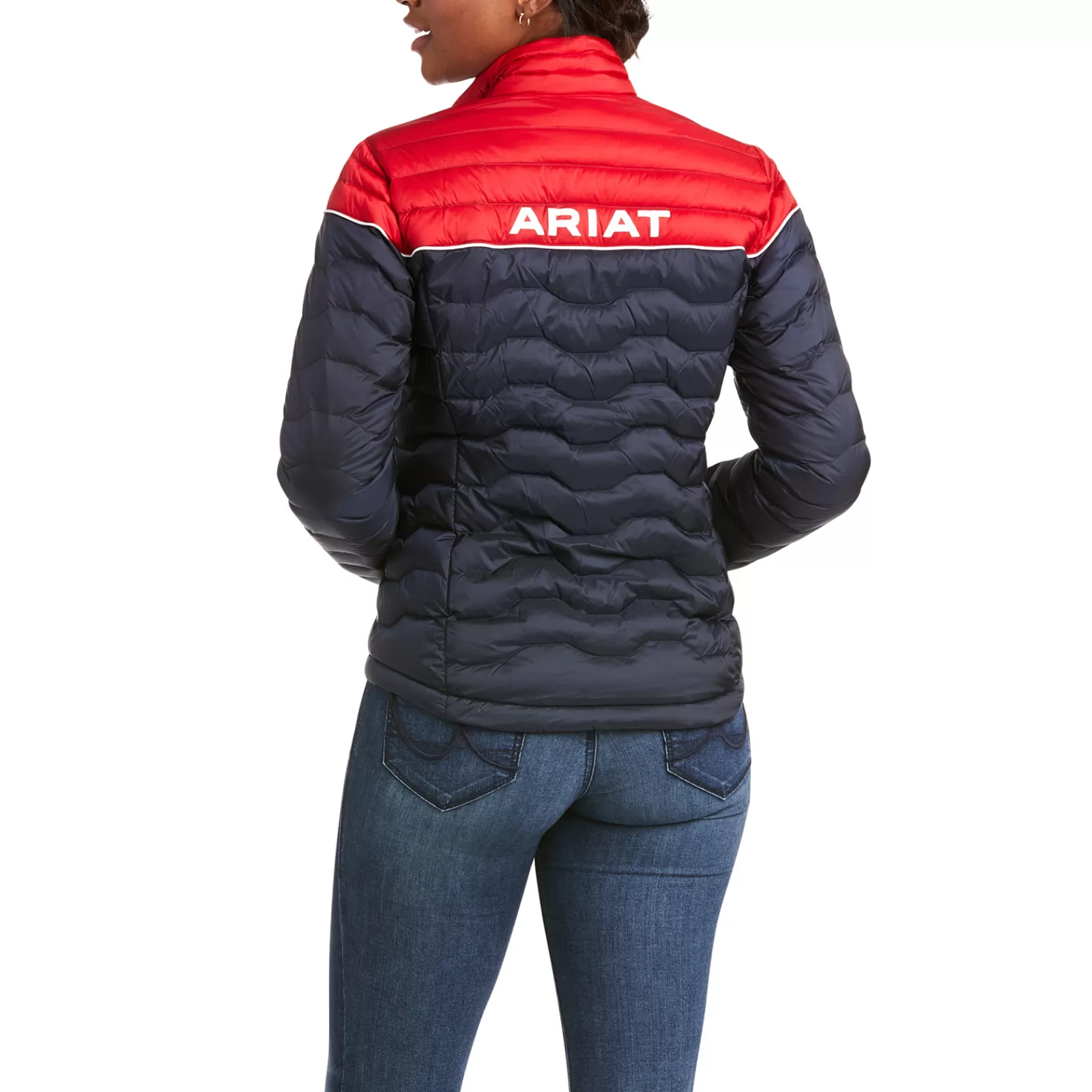 Coats & Jackets*ariat Ideal 3.0 Women'S Down Team Jacket Dark Blue/Red