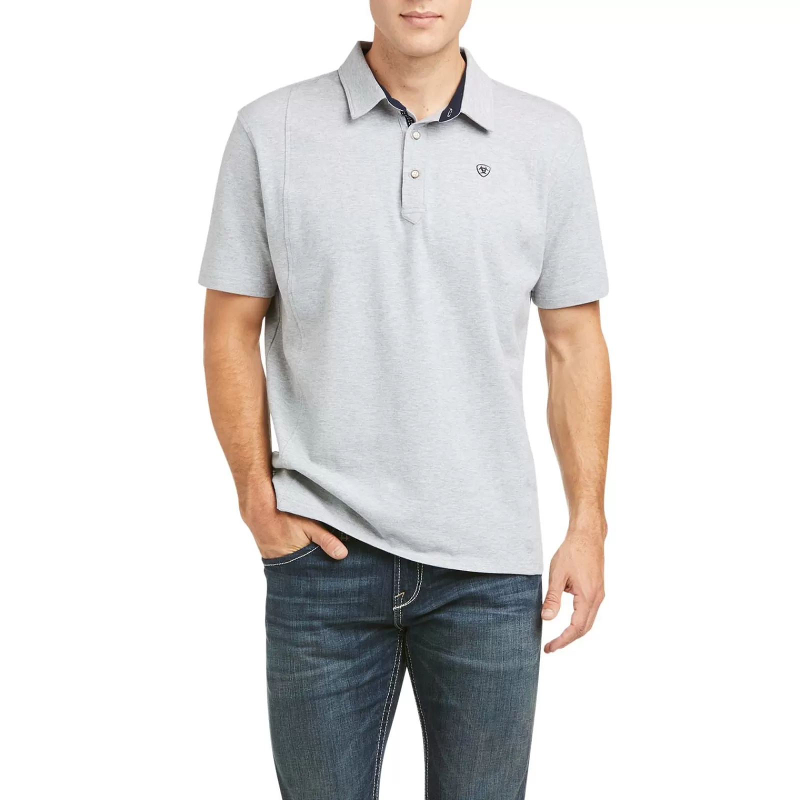 Riding Shirts*ariat Medal Men'S Polo Grey