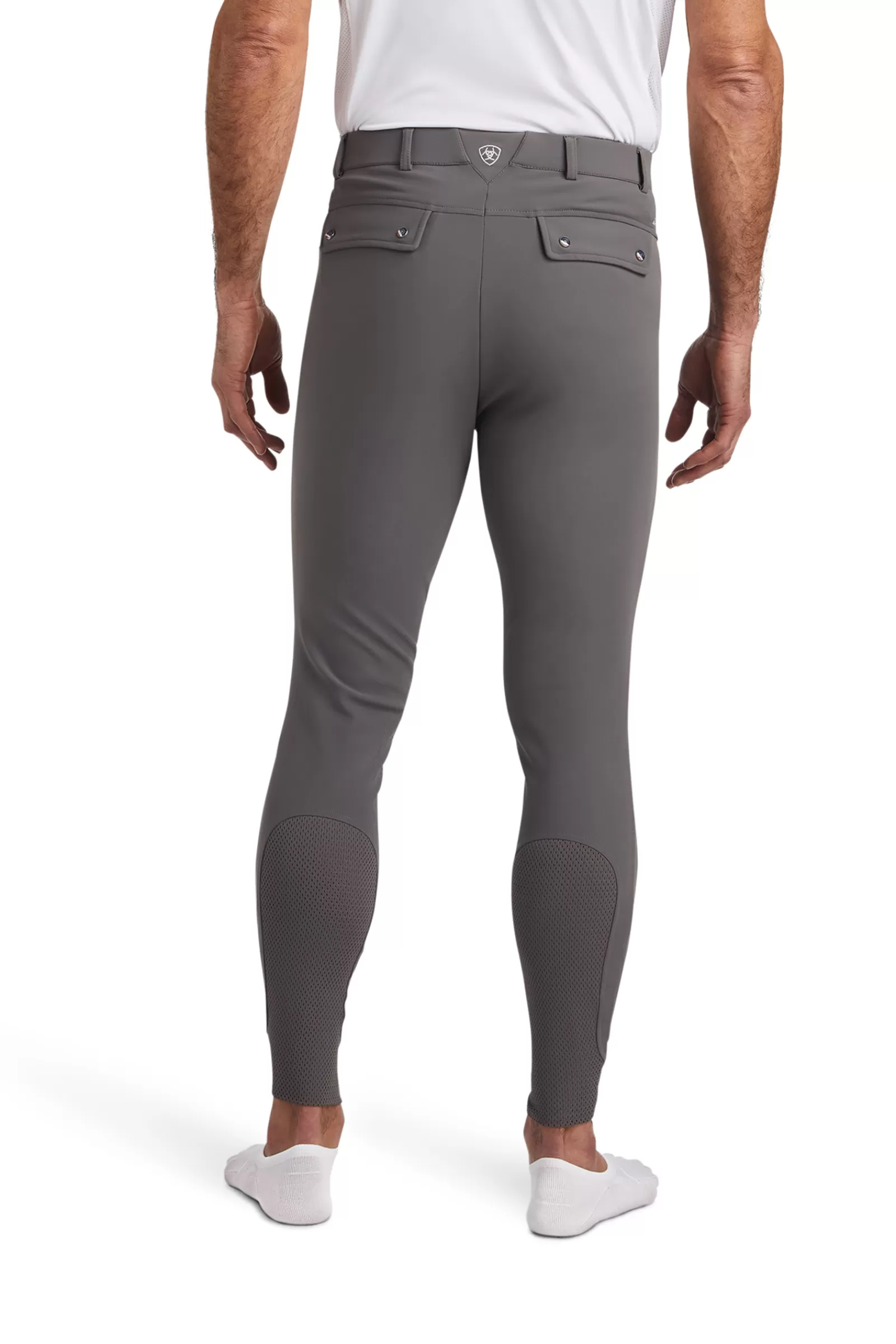 Jodhpurs & Breeches*ariat Men'S Tri Factor Grip Knee Patch Breeches Paloma Grey