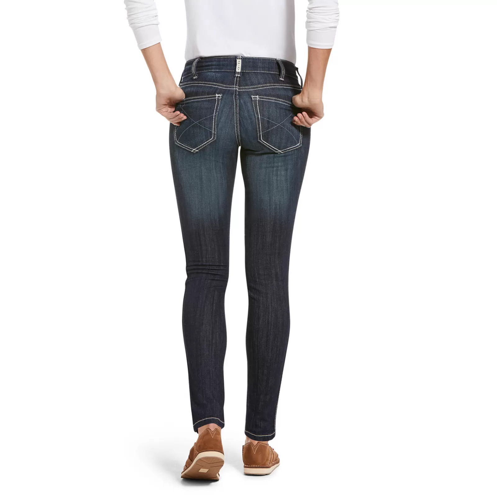 Jodhpurs*ariat Real Mid Rise Skinny Ella For Women Denim Blue