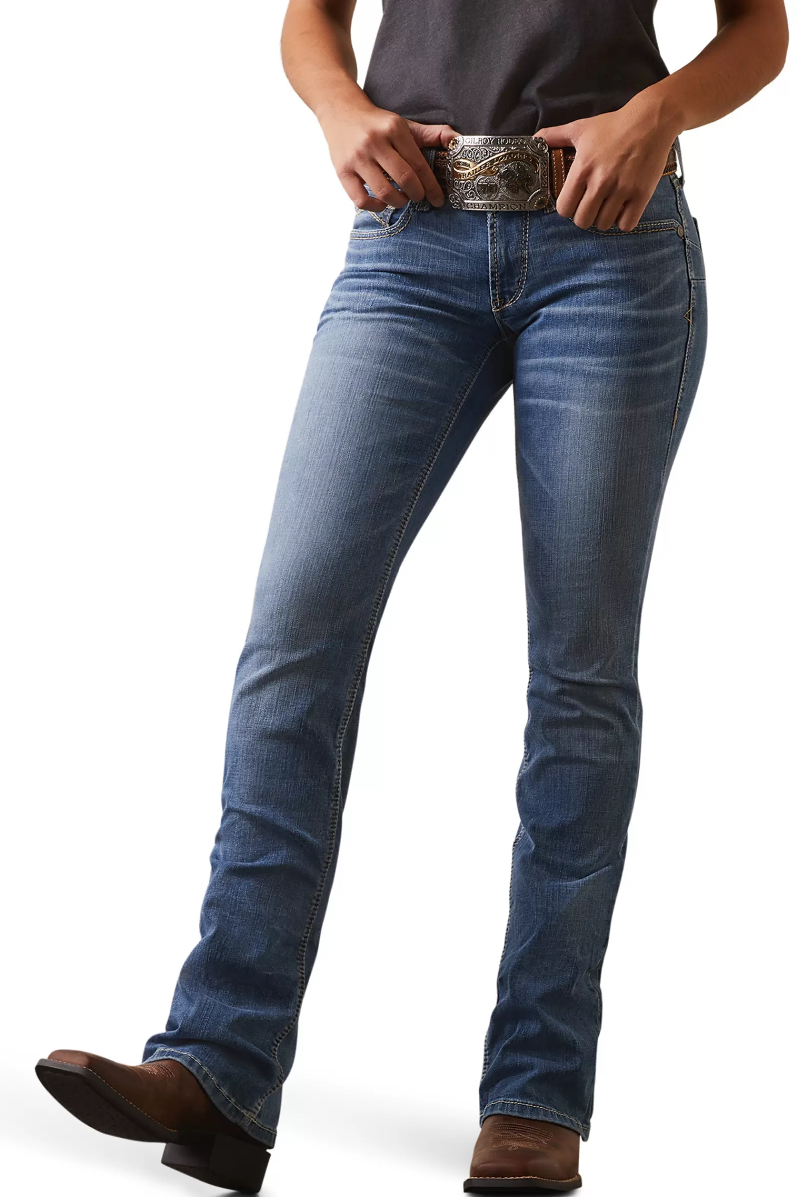 Jodhpurs*ariat R.E.A.L. Perfect Rise Jayla Boot Cut Women'S Jeans Blue Jeans