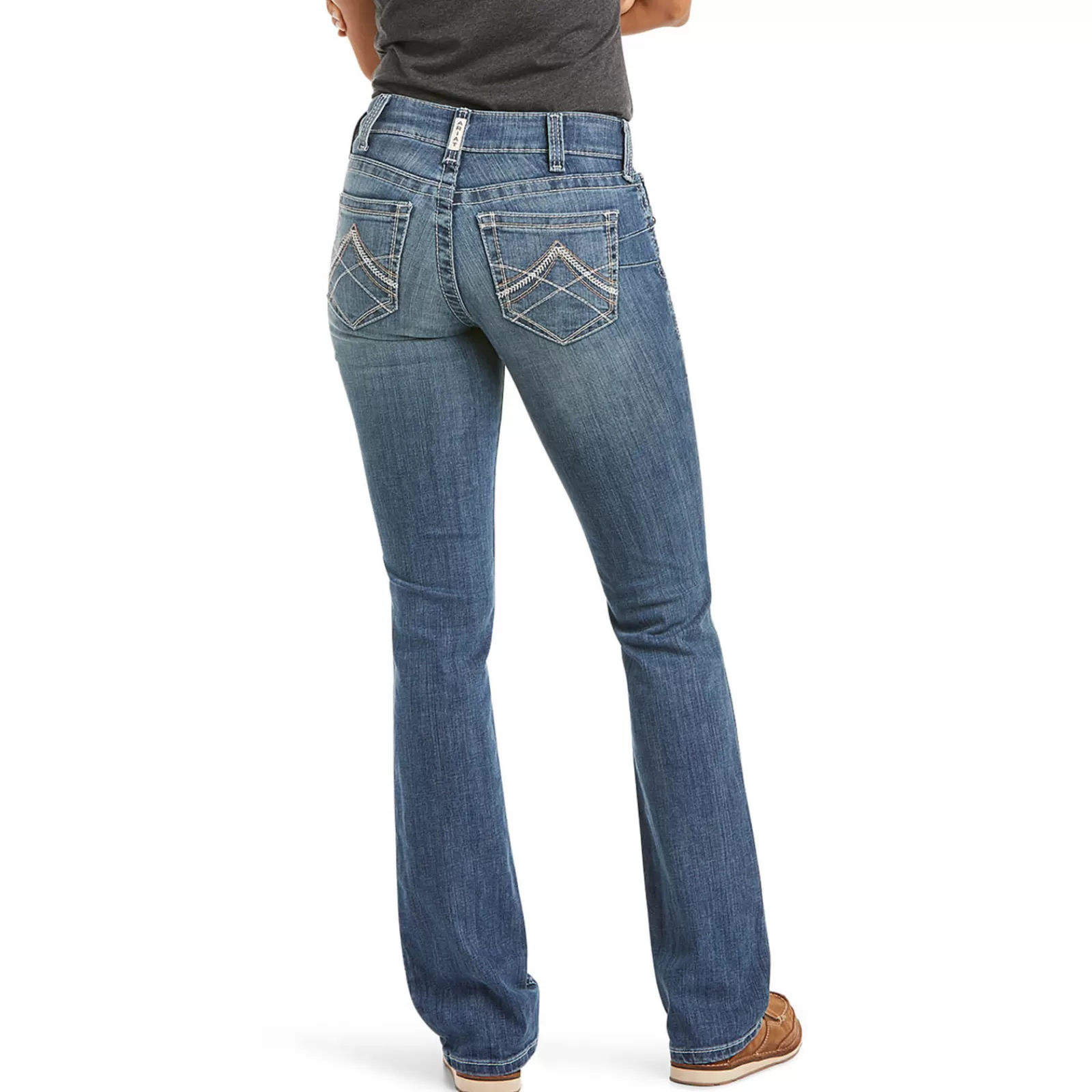 Jodhpurs*ariat Real Stretch Icon Straight Jean For Women Denim Blue