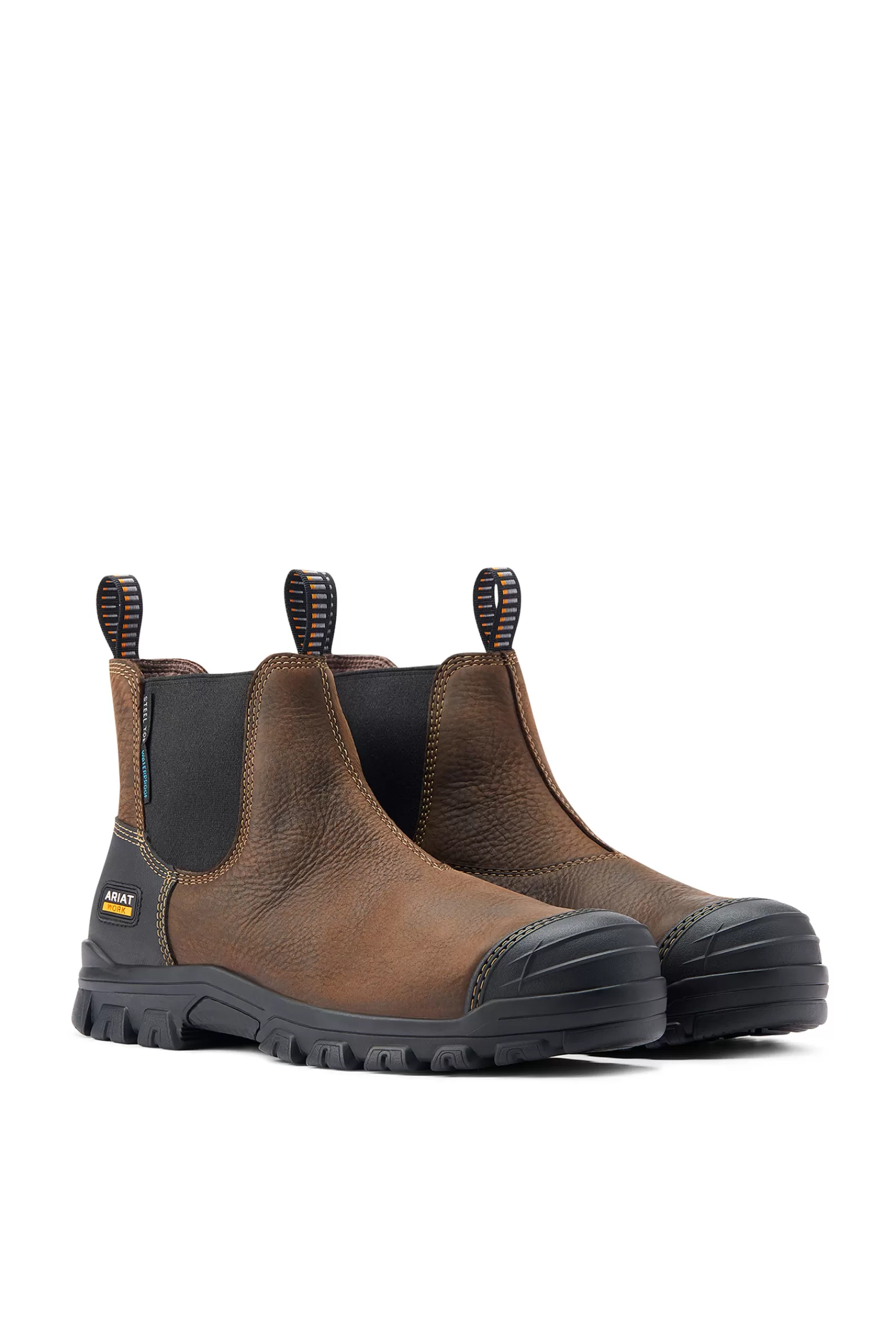 Riding Boots & Shoes*ariat Treadfast Chelsea Men'S Waterproof Steel Toe Work Boots Brown