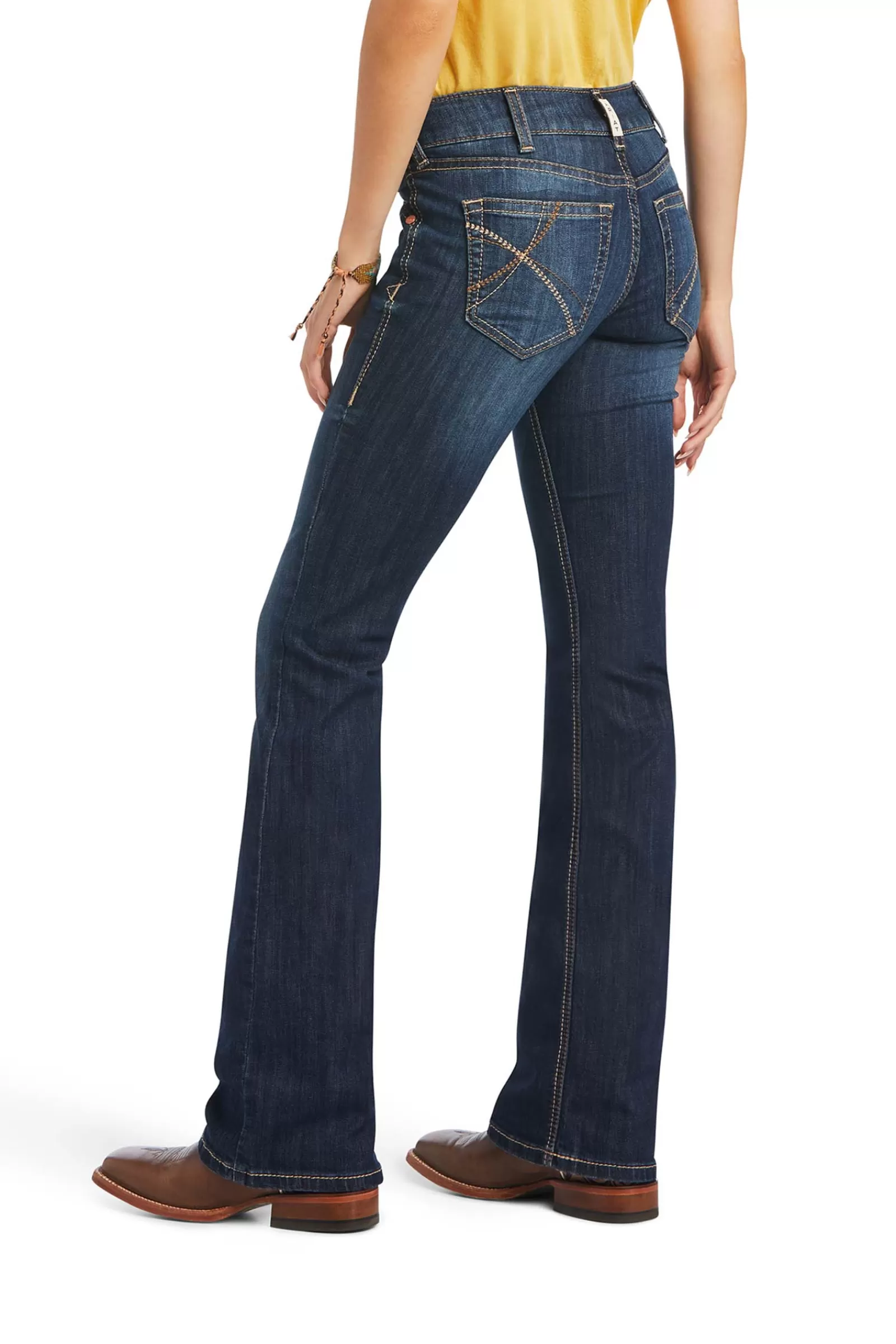 Jodhpurs*ariat Vicky Women'S Mid Rise Arrow Fit Boot Cut Jeans Denim Blue