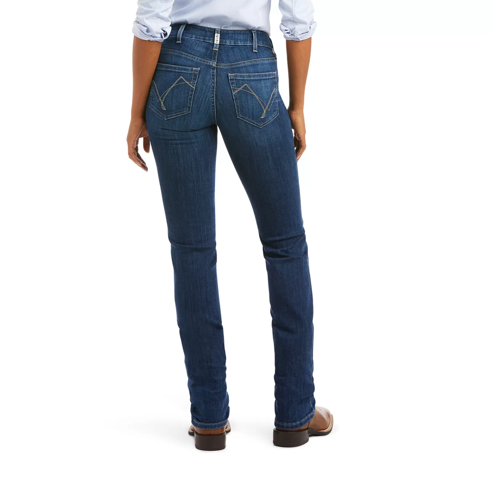 Jodhpurs*ariat Women'S Real Perfect Rise Abby Straight Jeans Denim Blue