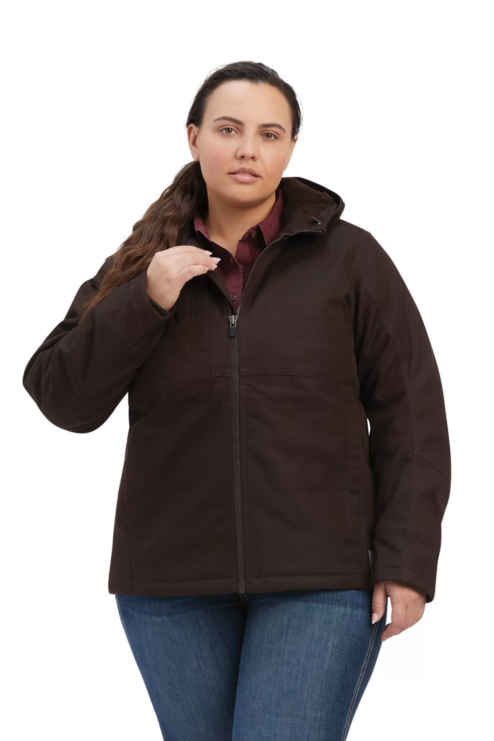 Coats & Jackets*ariat Women'S Rebar Duracanvas Insulated Jacket Mud Dark Brown