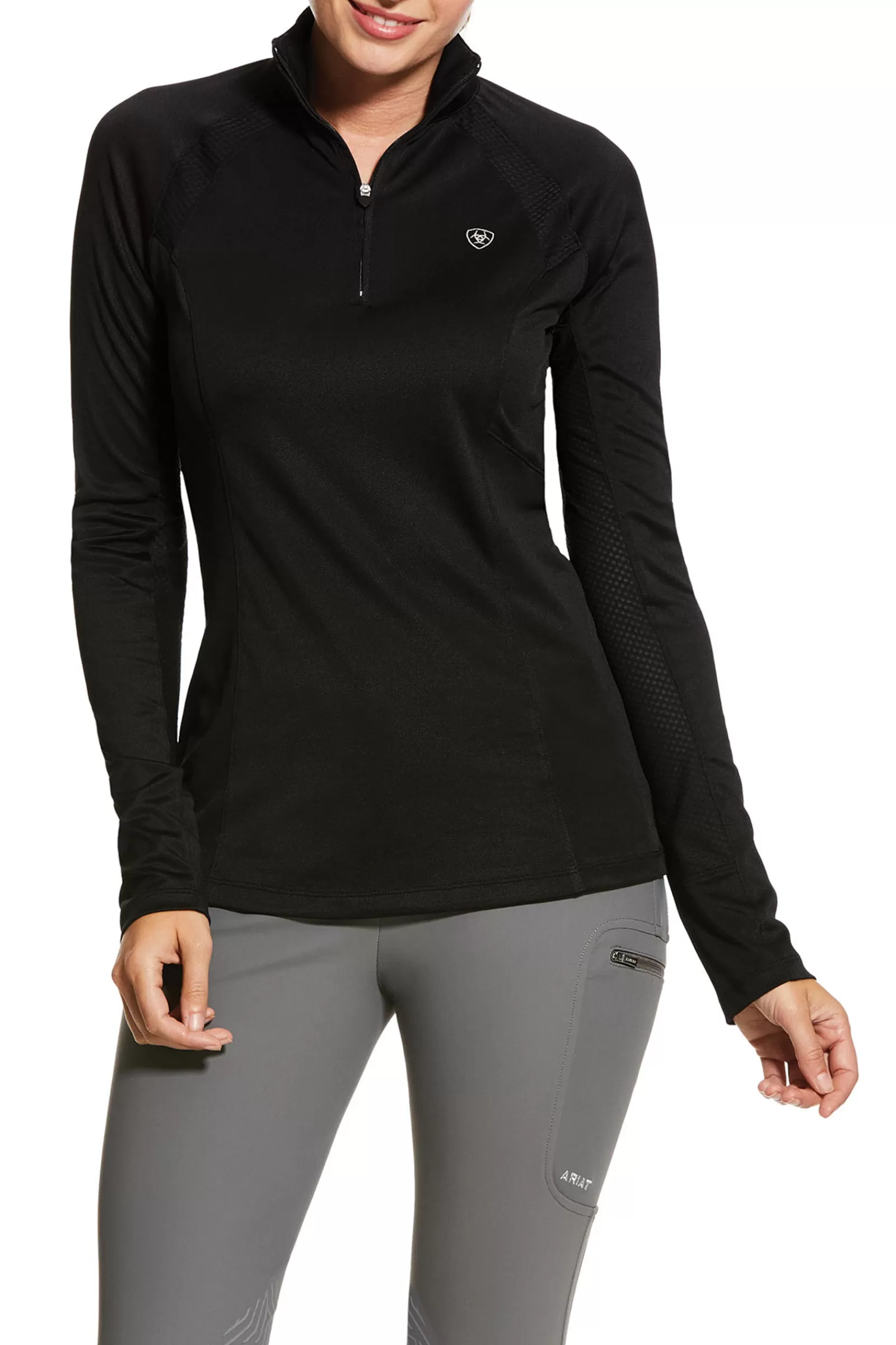 Tops & T-Shirts*ariat Women'S Sunstopper 2.0 1/4 Zip Baselayer Shirt Black