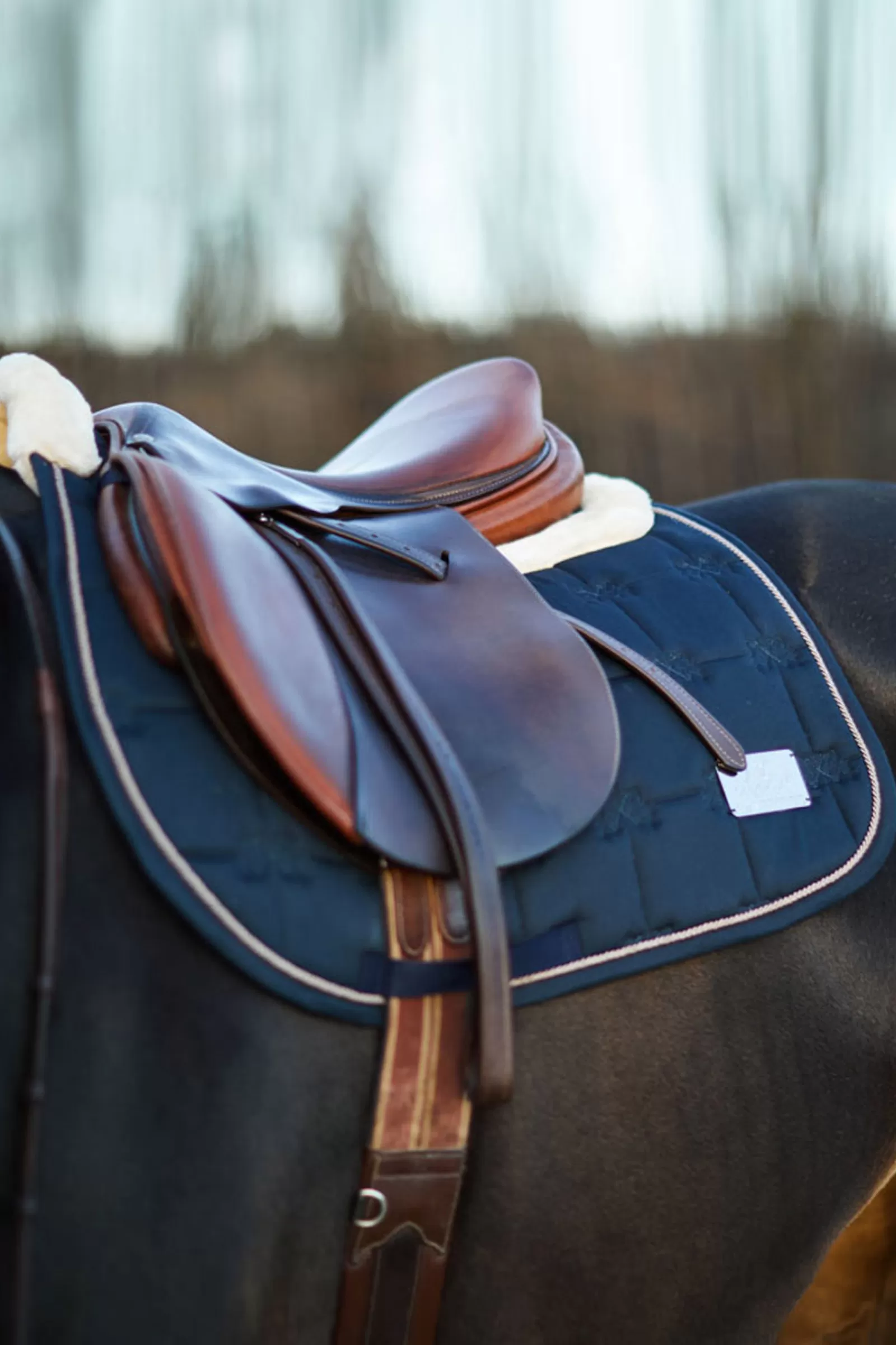 bvertigo B Vertigo Alaska All Purpose Saddle Pad With Faux Fur Trim> All Purpose & Jumping Saddle Pads