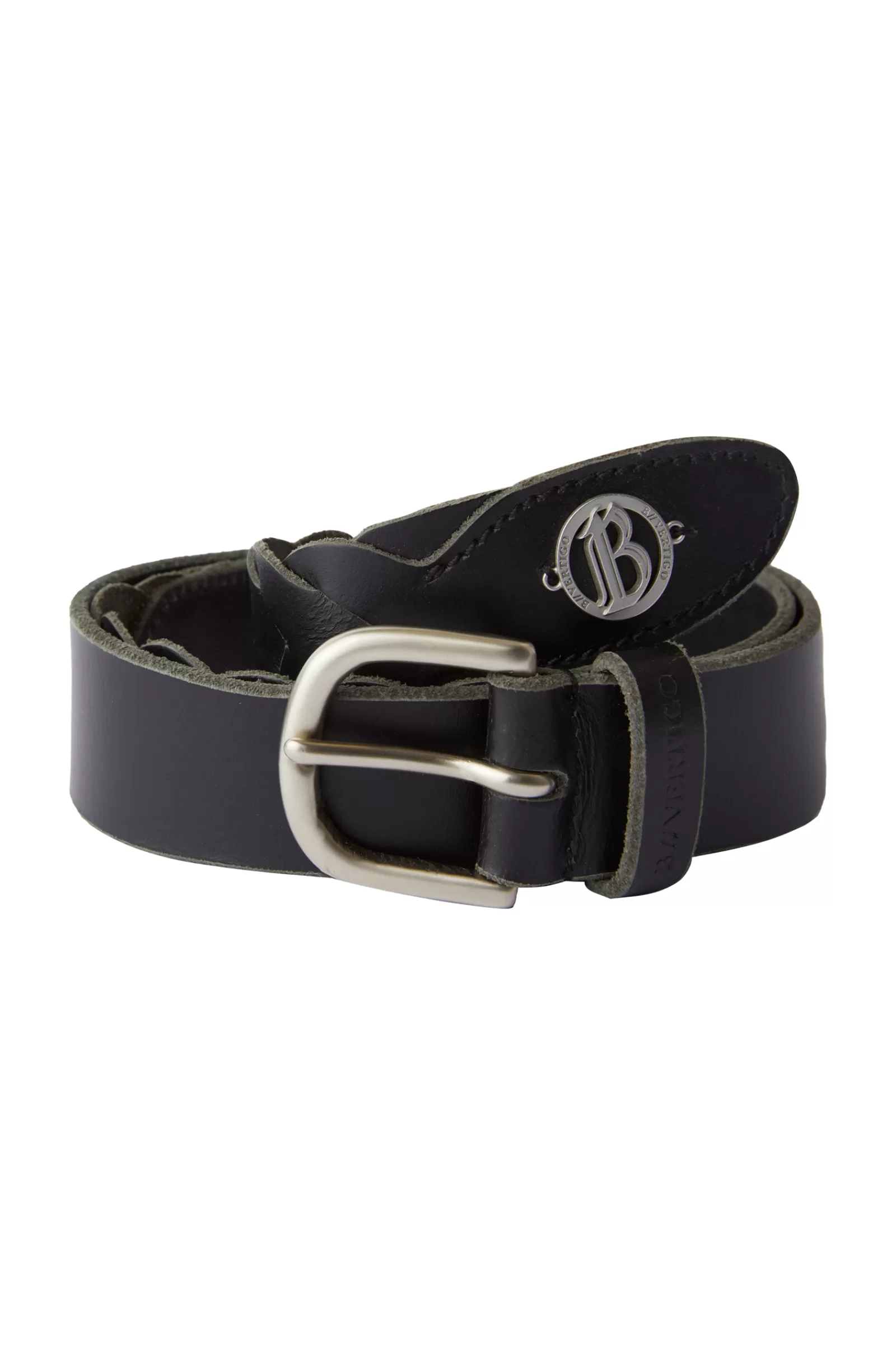 Belts*bvertigo B Vertigo Braided Leather Belt Black