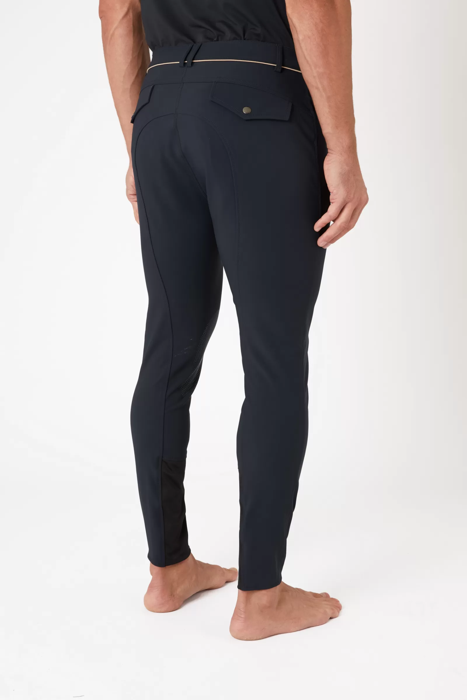 Jodhpurs & Breeches*bvertigo B Vertigo Damien Men'S Knee Patch Breeches Anthracite Dark Grey