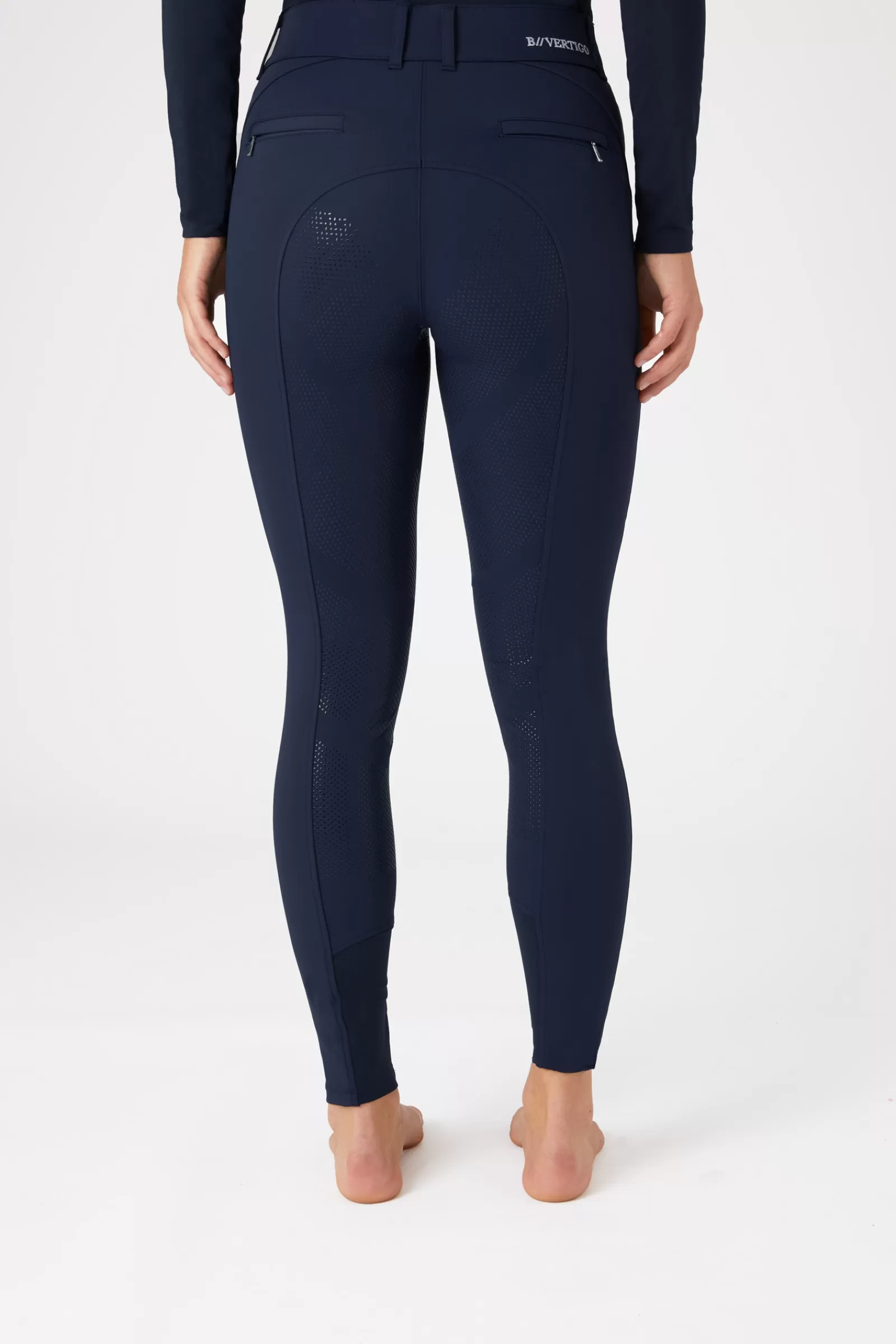 Full Seat Breeches*bvertigo B Vertigo Davina Women'S Mid Rise Full Seat Breeches With Phone Pockets Dark Navy