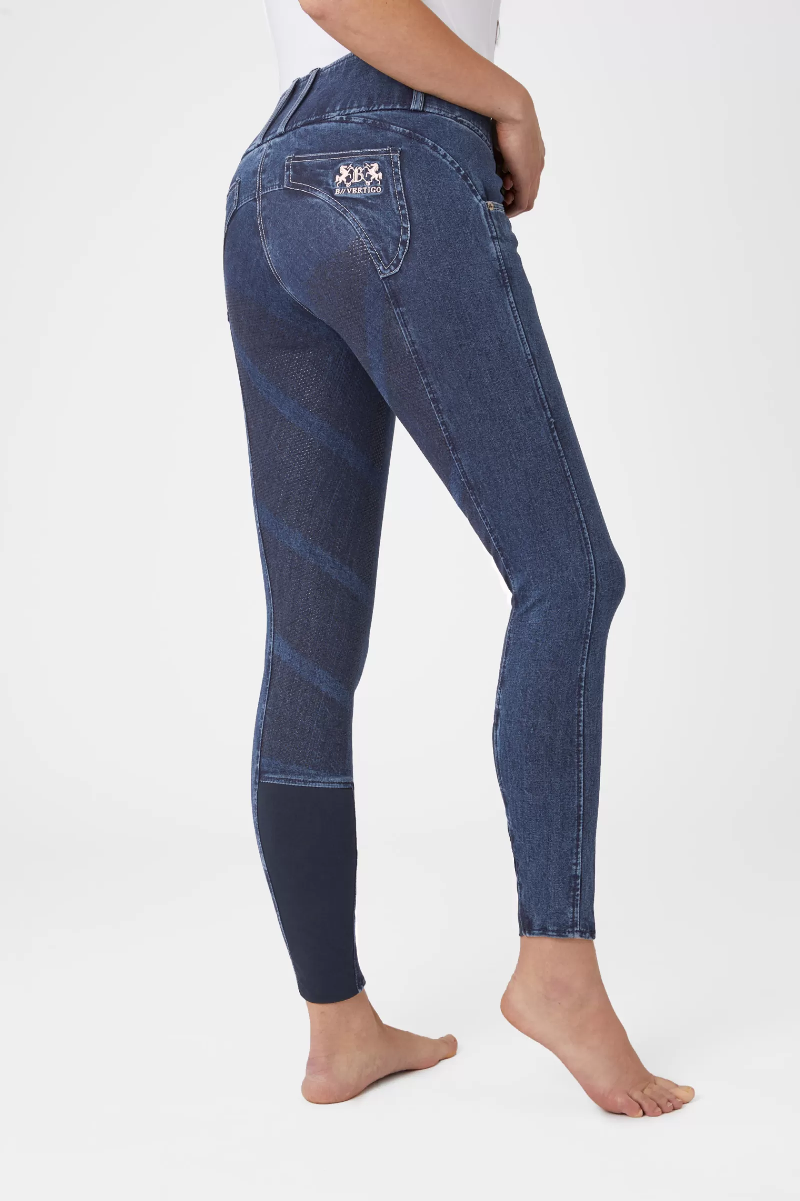 Full Seat Breeches*bvertigo B Vertigo Dianne Women'S Denim Breeches Denim Blue