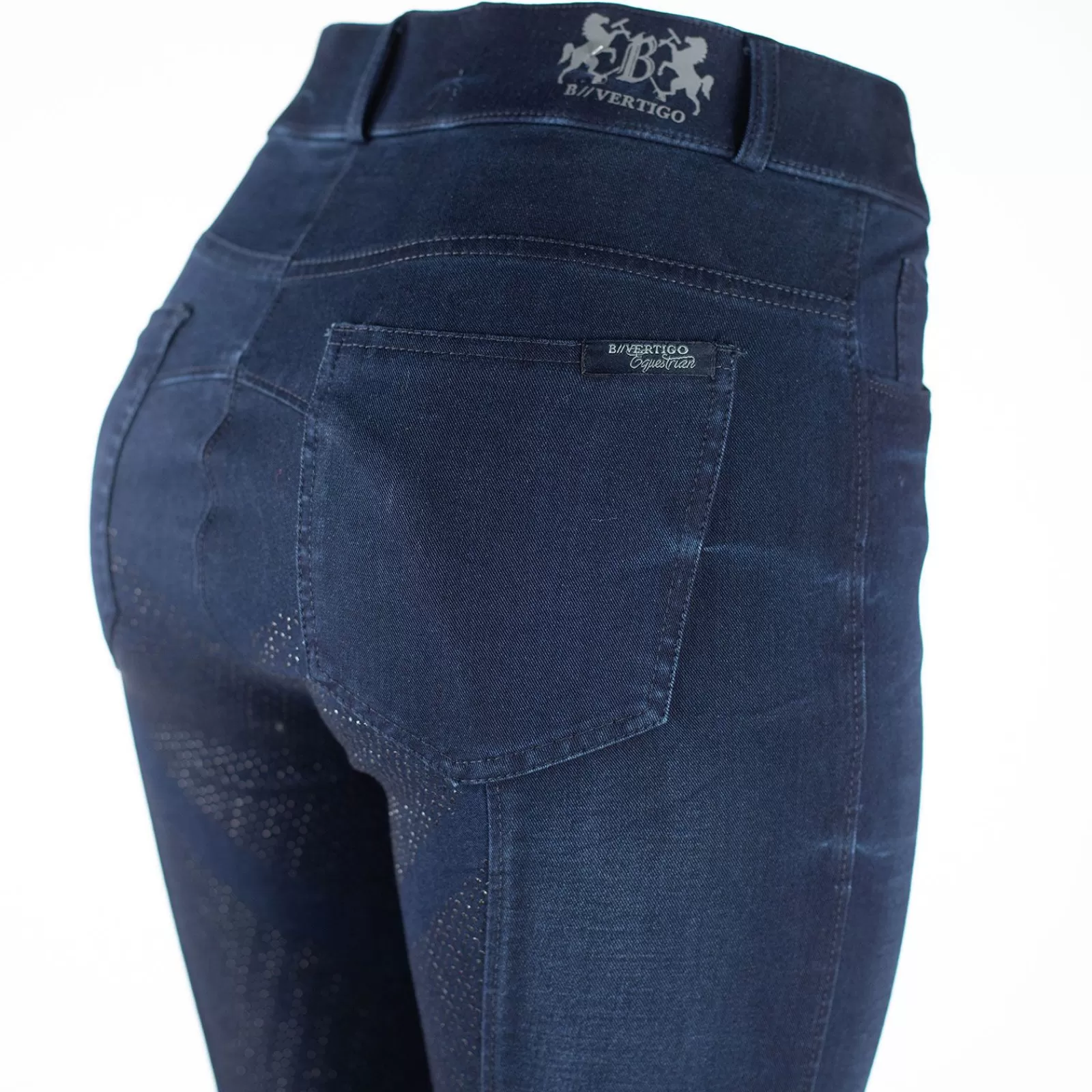 Full Seat Breeches*bvertigo B Vertigo Elle Full Seat Breeches Denim With Silicone Grip For Woman Dark Blue