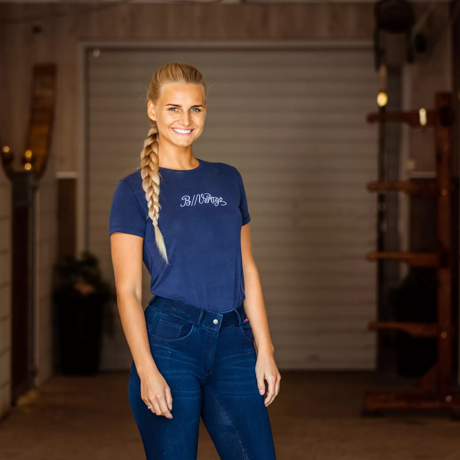 Full Seat Breeches*bvertigo B Vertigo Elle Full Seat Breeches Denim With Silicone Grip For Woman Dark Blue