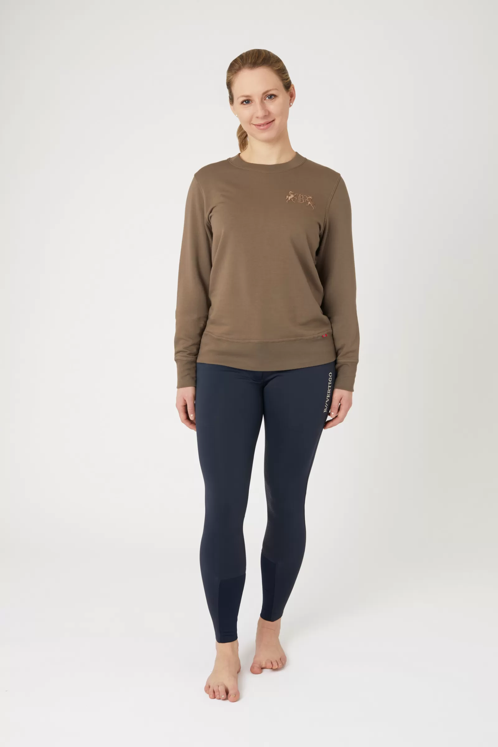 Riding Jumpers & Fleeces*bvertigo B Vertigo Erica Women'S Bamboo Sweatshirt Shiitake Beige