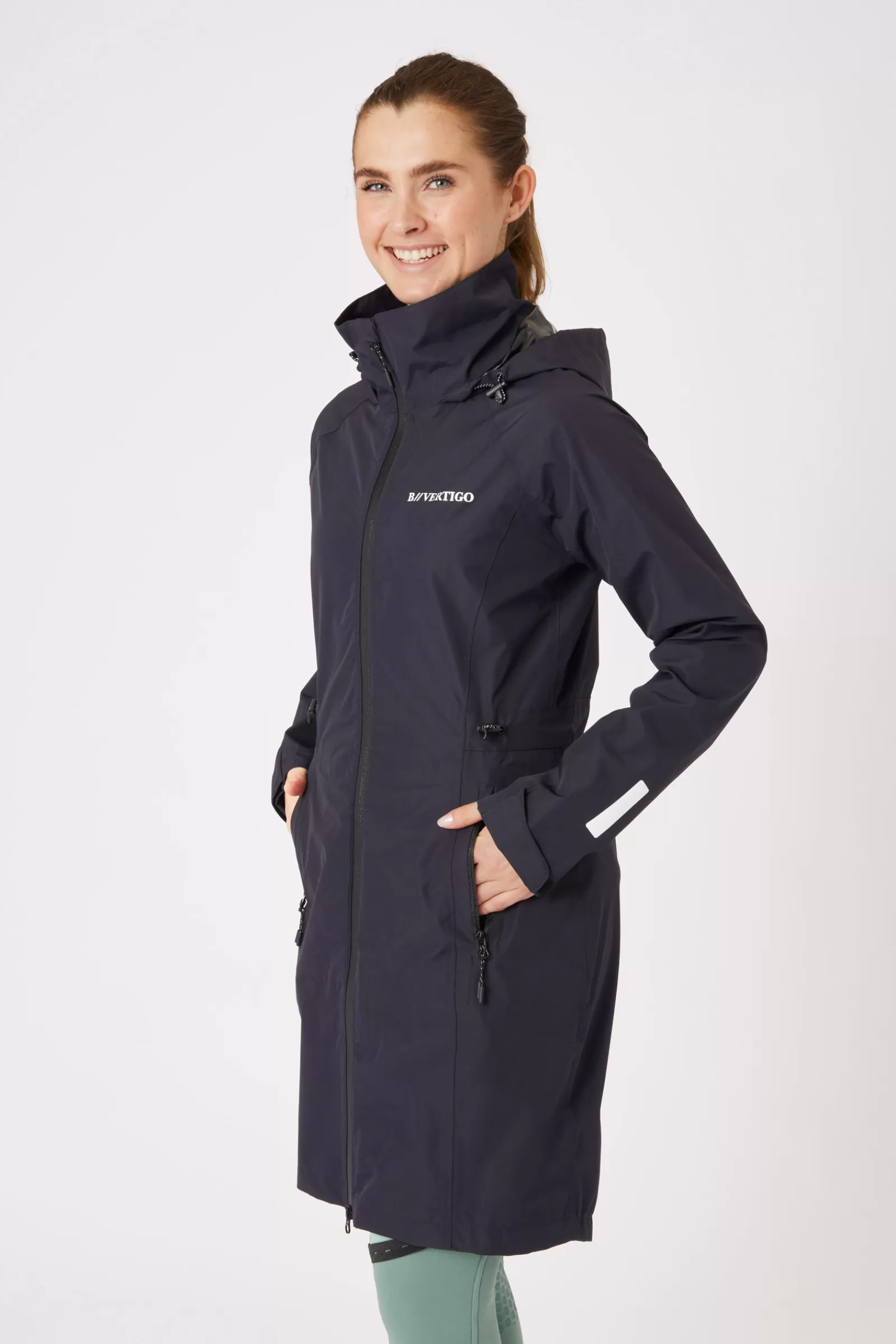 Rain Clothing*bvertigo B Vertigo Joanna Women'S Raincoat Dark Navy