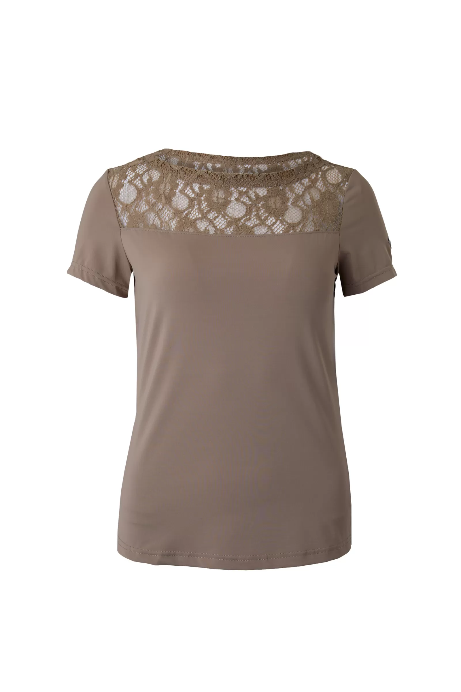 Tops & T-Shirts*bvertigo B Vertigo Natalia Women'S Lace T-Shirt Fossil Brown