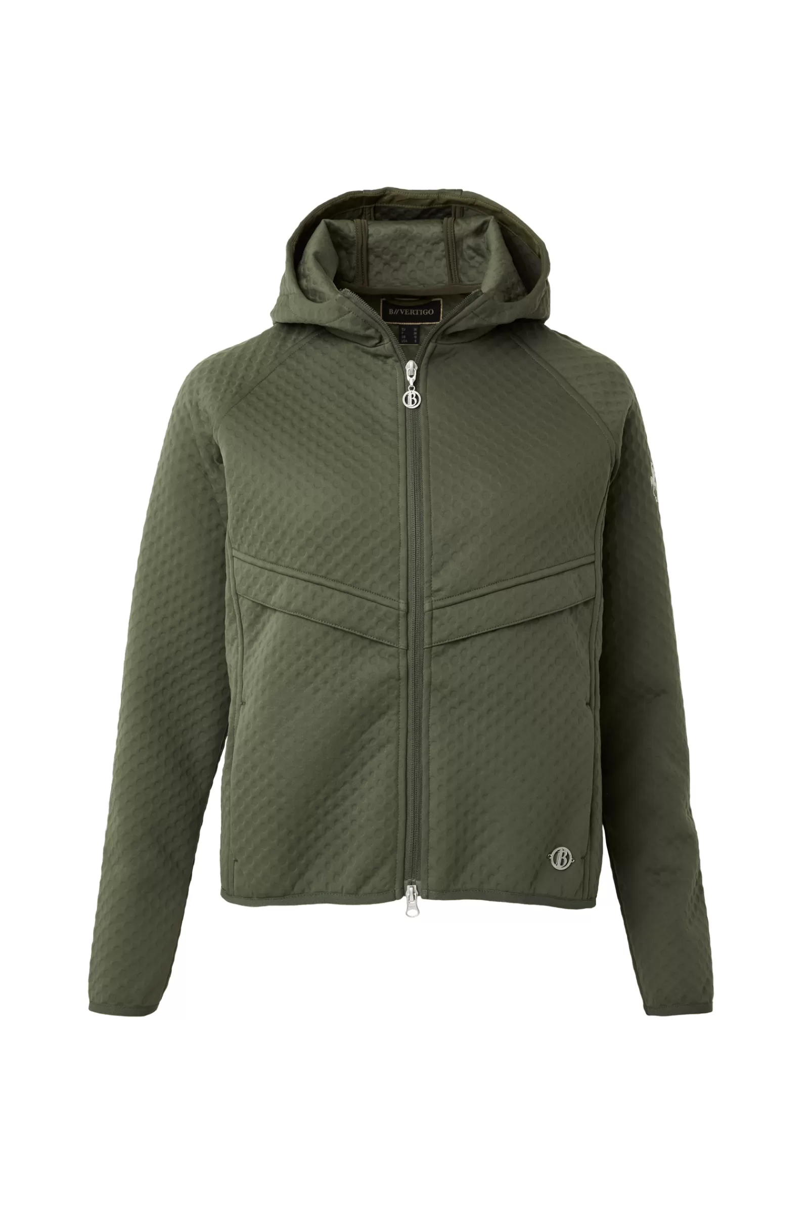 Riding Jumpers & Fleeces*bvertigo B Vertigo Norah Women'S Scuba Fabric Hoodie Riding Jacket Wild Grass Green