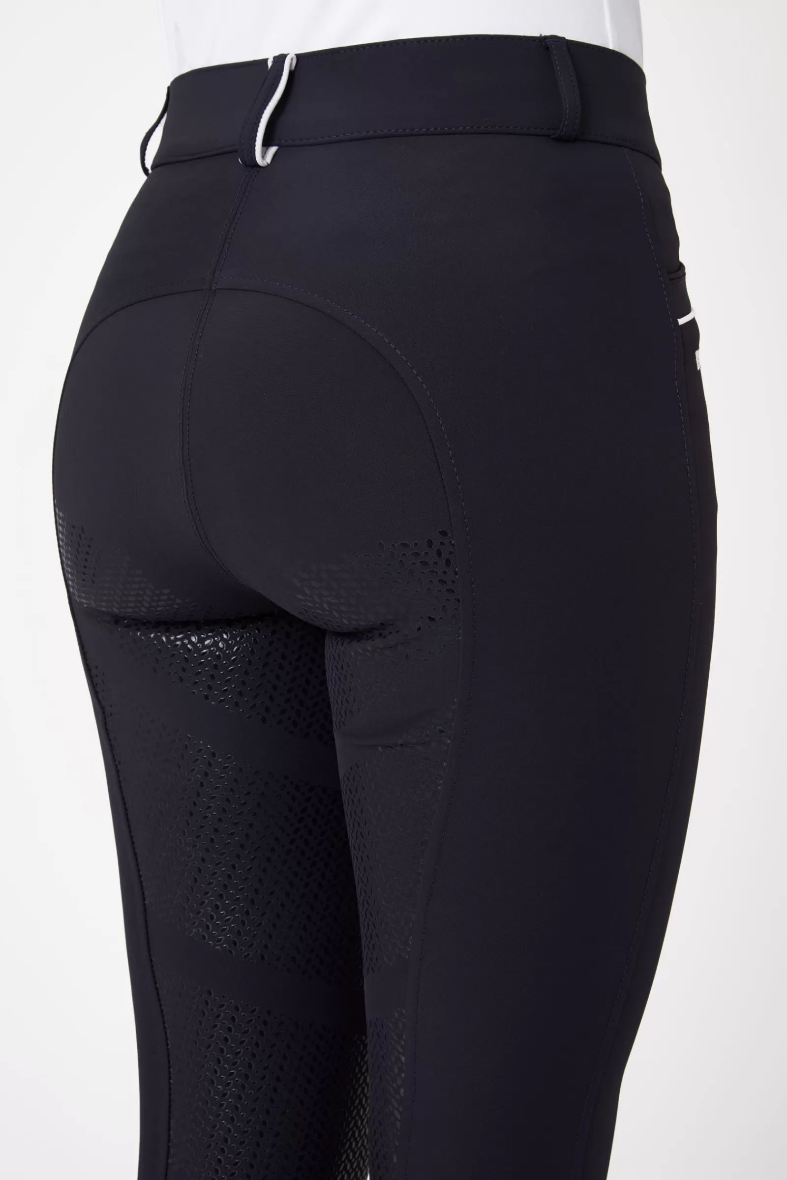 Full Seat Breeches*bvertigo B Vertigo Patricia Full Seat Breeches, Slimming With Silicone Grip, For Woman Dark Navy/White