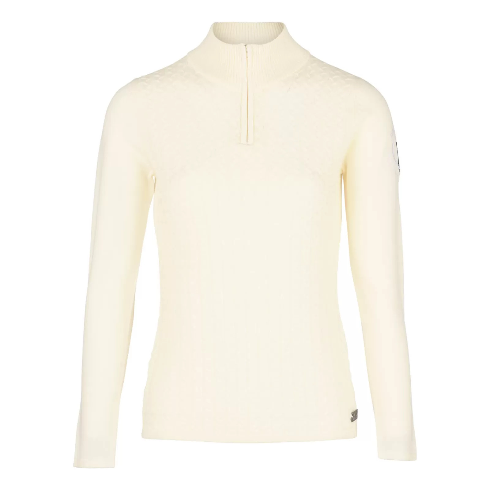 Riding Jumpers & Fleeces*bvertigo B Vertigo Ruth Women'S Knitted Pullover With Zipper Egret White