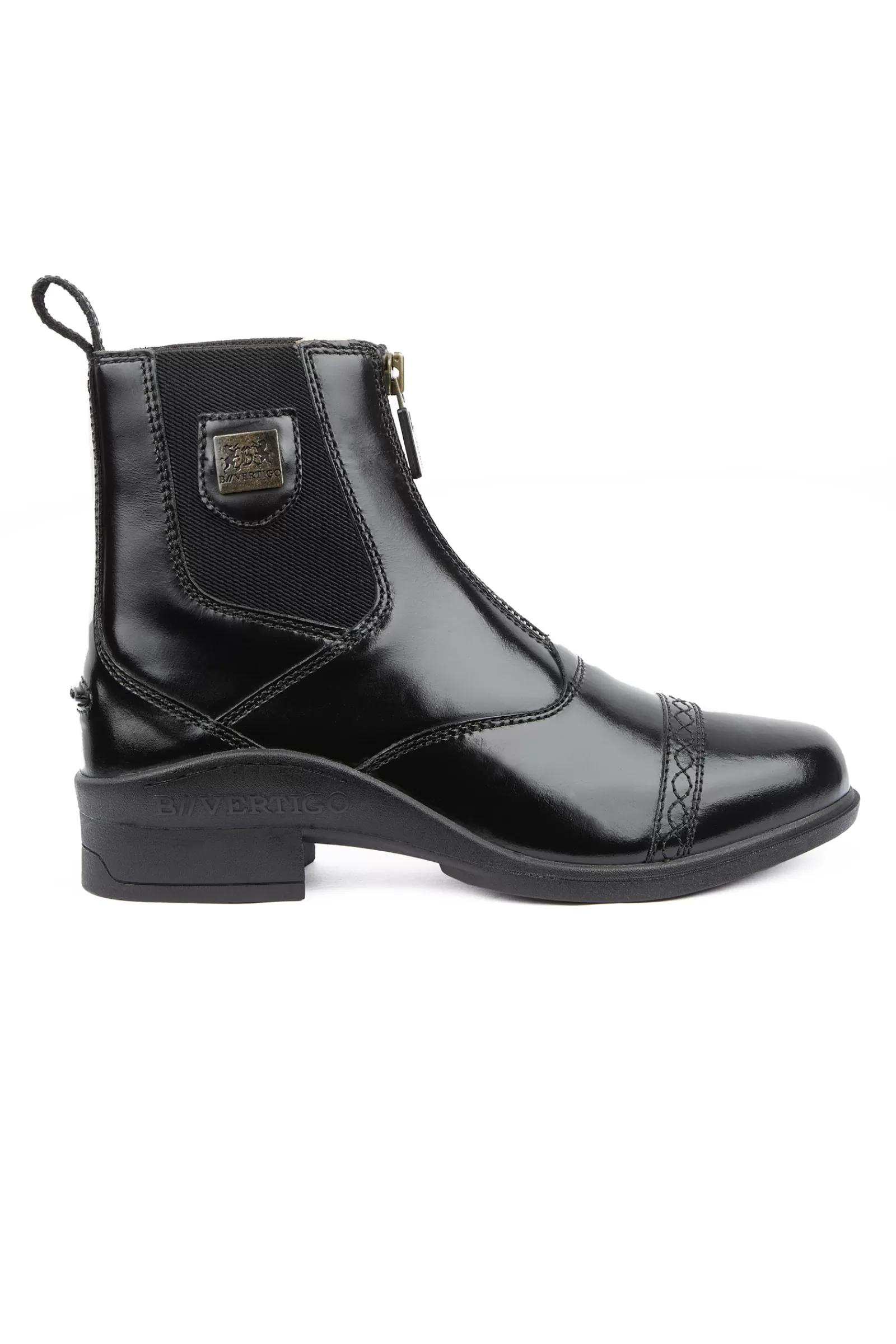 Jodhpur Boots*bvertigo B Vertigo Women'S Saturn Front-Zip Leather Jodhpur Boots Black