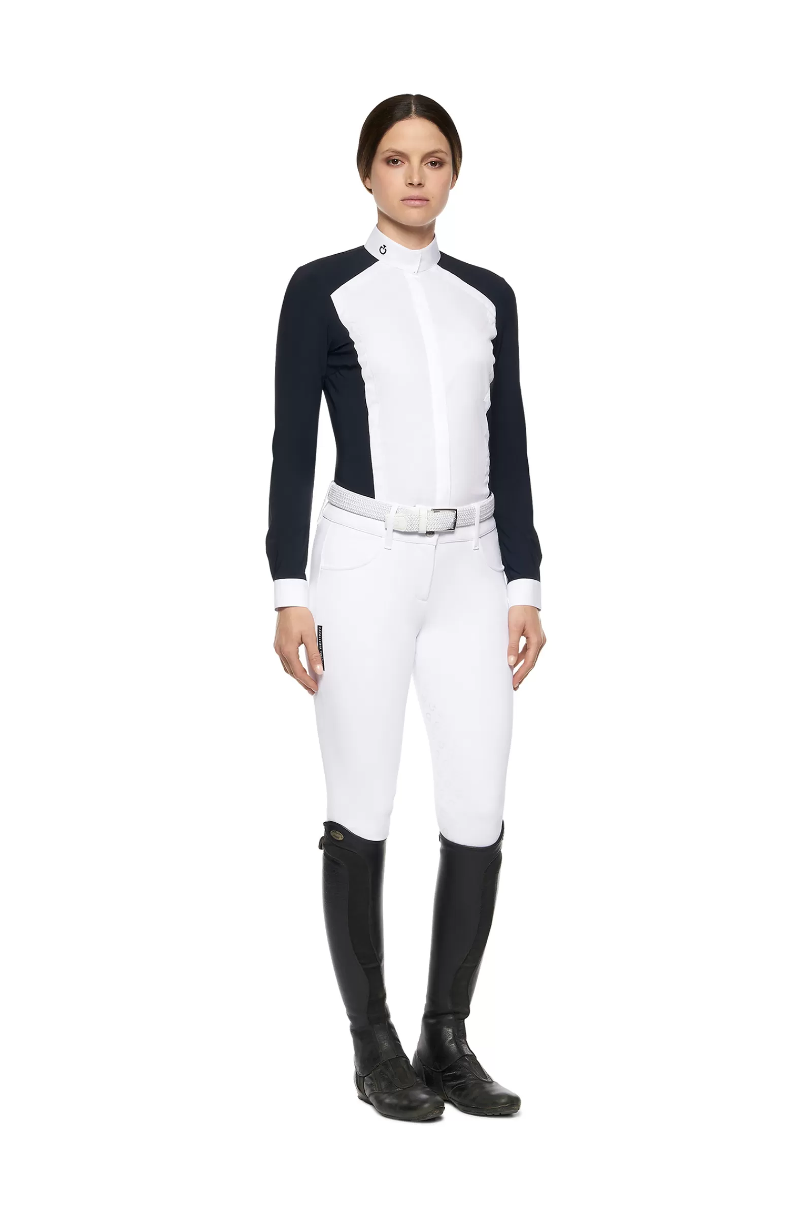 Show Clothing*cavalleriatoscana Cavalleria Toscana Framework Bib Competition Longsleeve Db/Ab