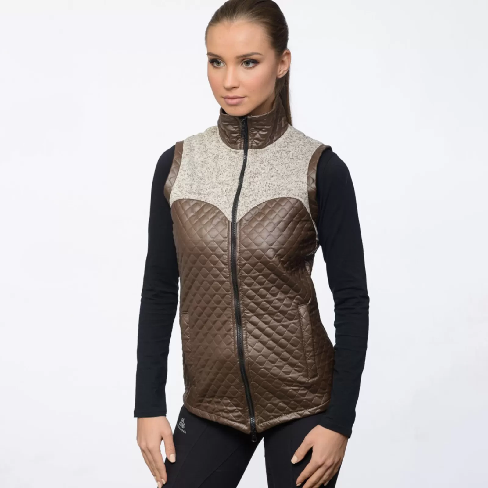 Coats & Jackets*cavalliera Majesty Riding Vest With Waterproof Inserts Truffle Brown/Melange Grey