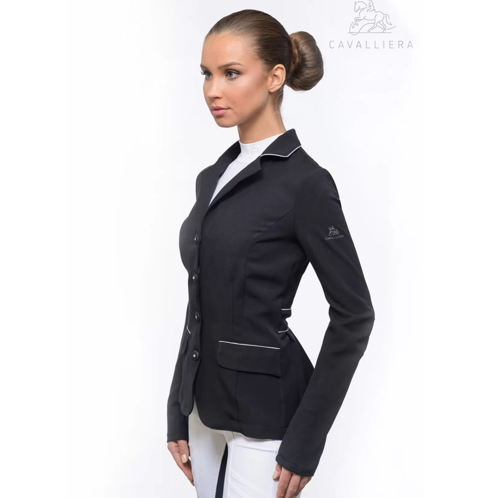 Show Clothing*cavalliera Riding Softshell Show Jacket Crystal Purity Black