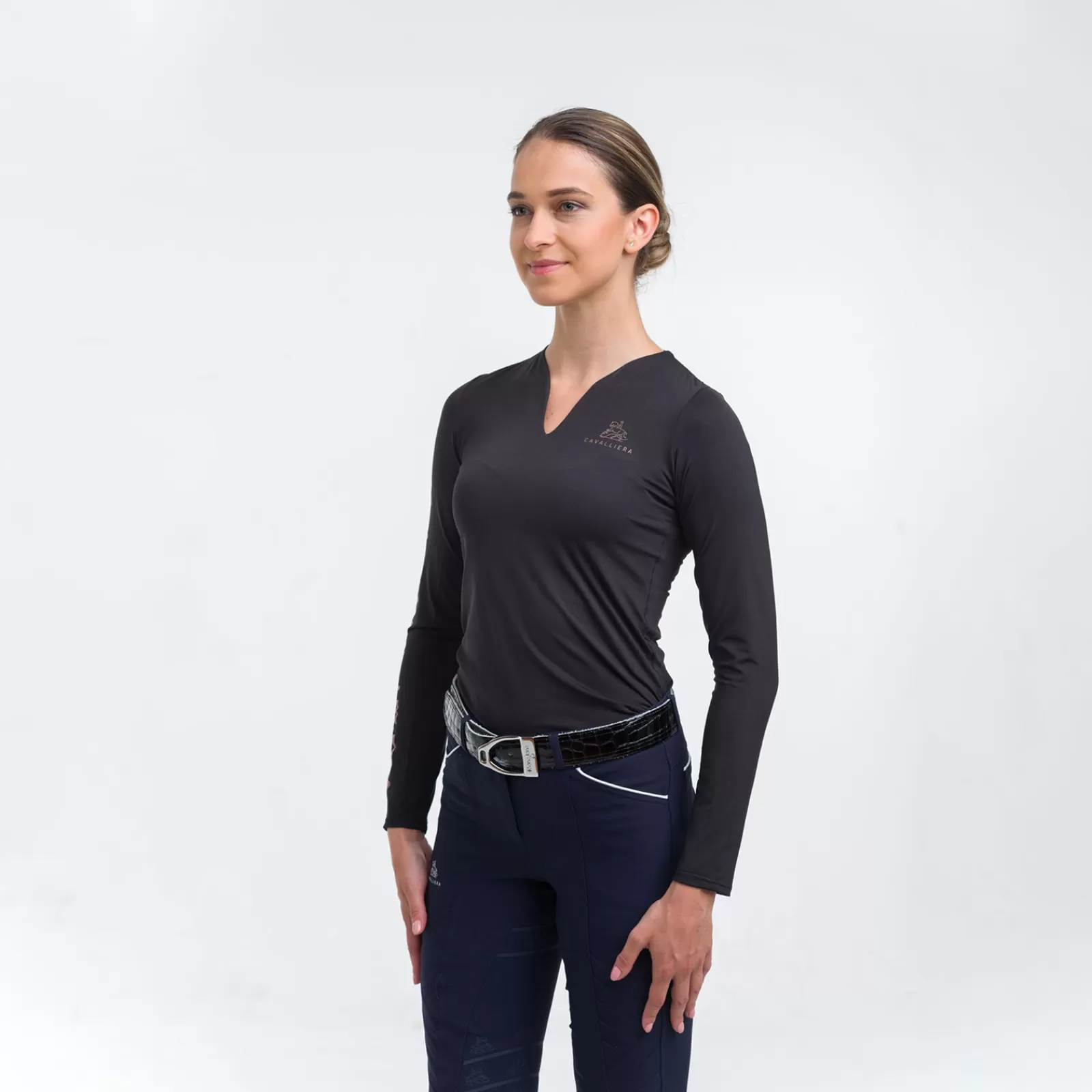 Tops & T-Shirts*cavalliera Rose Gold Top, Long Sleeve Black