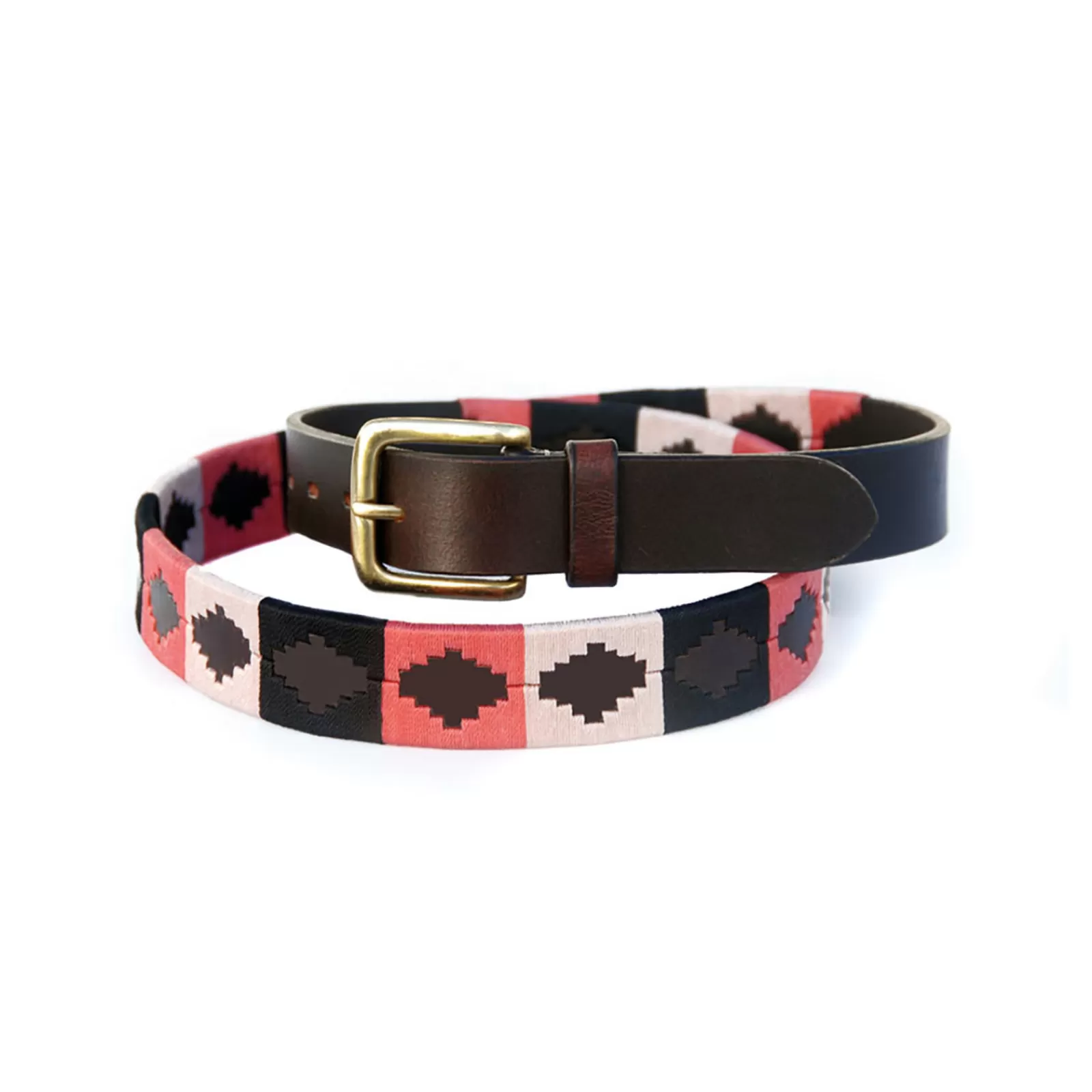 Belts*chukka Zoe Polo Belt Hot Pink/Black/Off-White