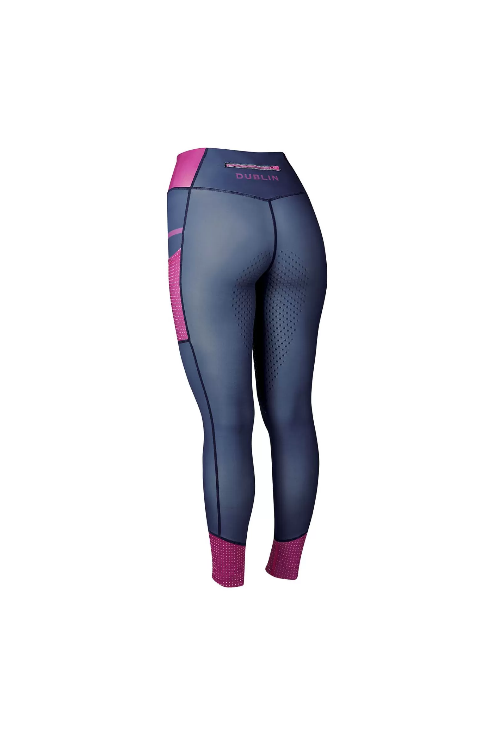 Riding Tights*dublin Power Tech Colour Block Women'S Full Grip Training Tights Red