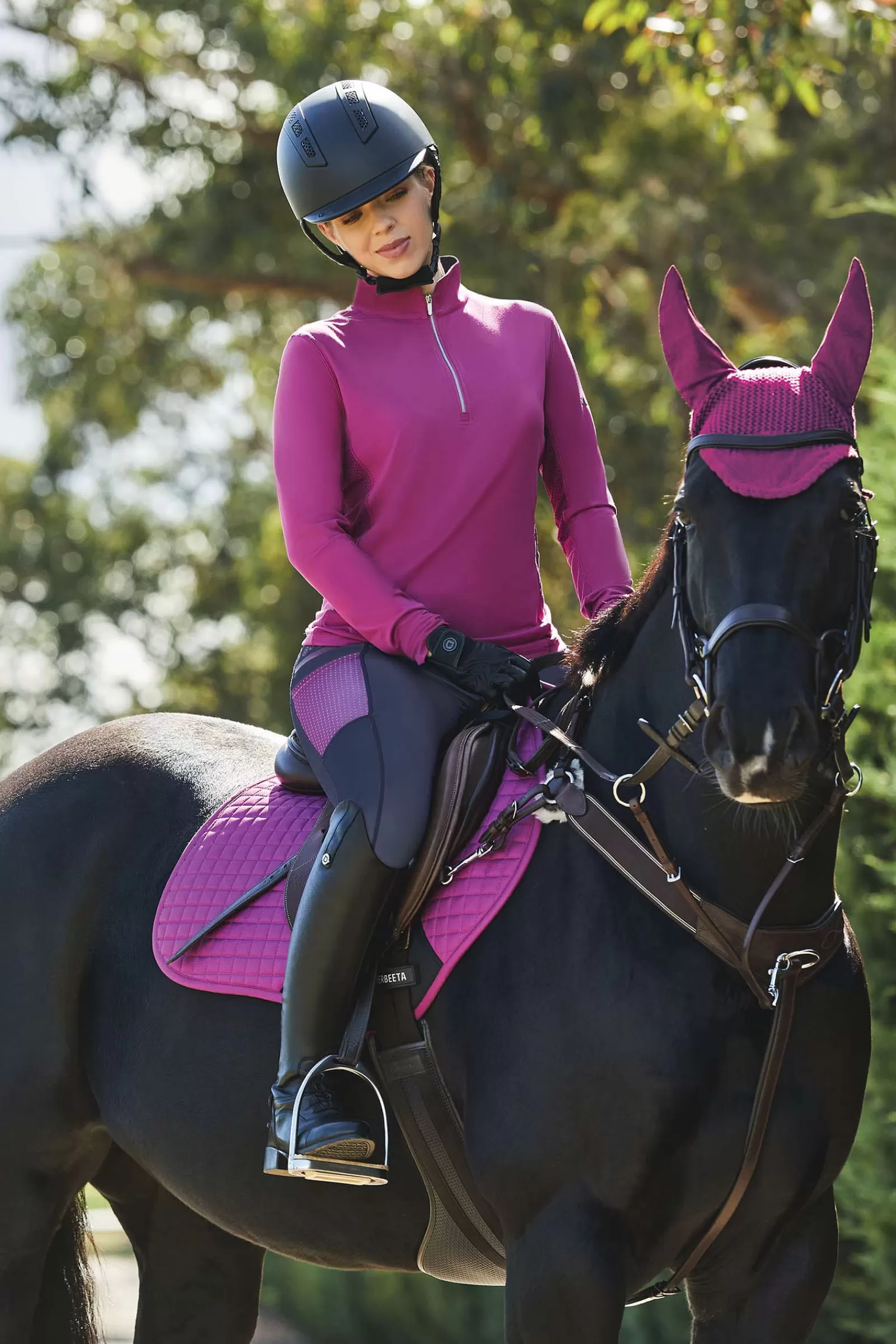 Riding Tights*dublin Power Tech Colour Block Women'S Full Grip Training Tights Red