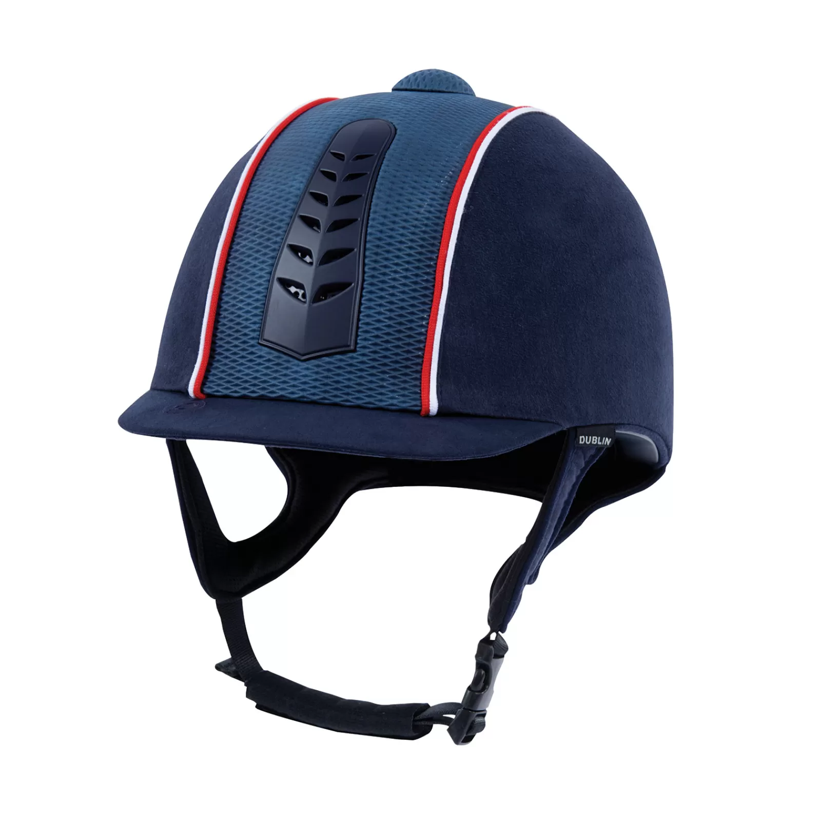 Riding Hats & Helmets*dublin Silver Pro Piped Helmet (52-55) Dark Blue/White/Red