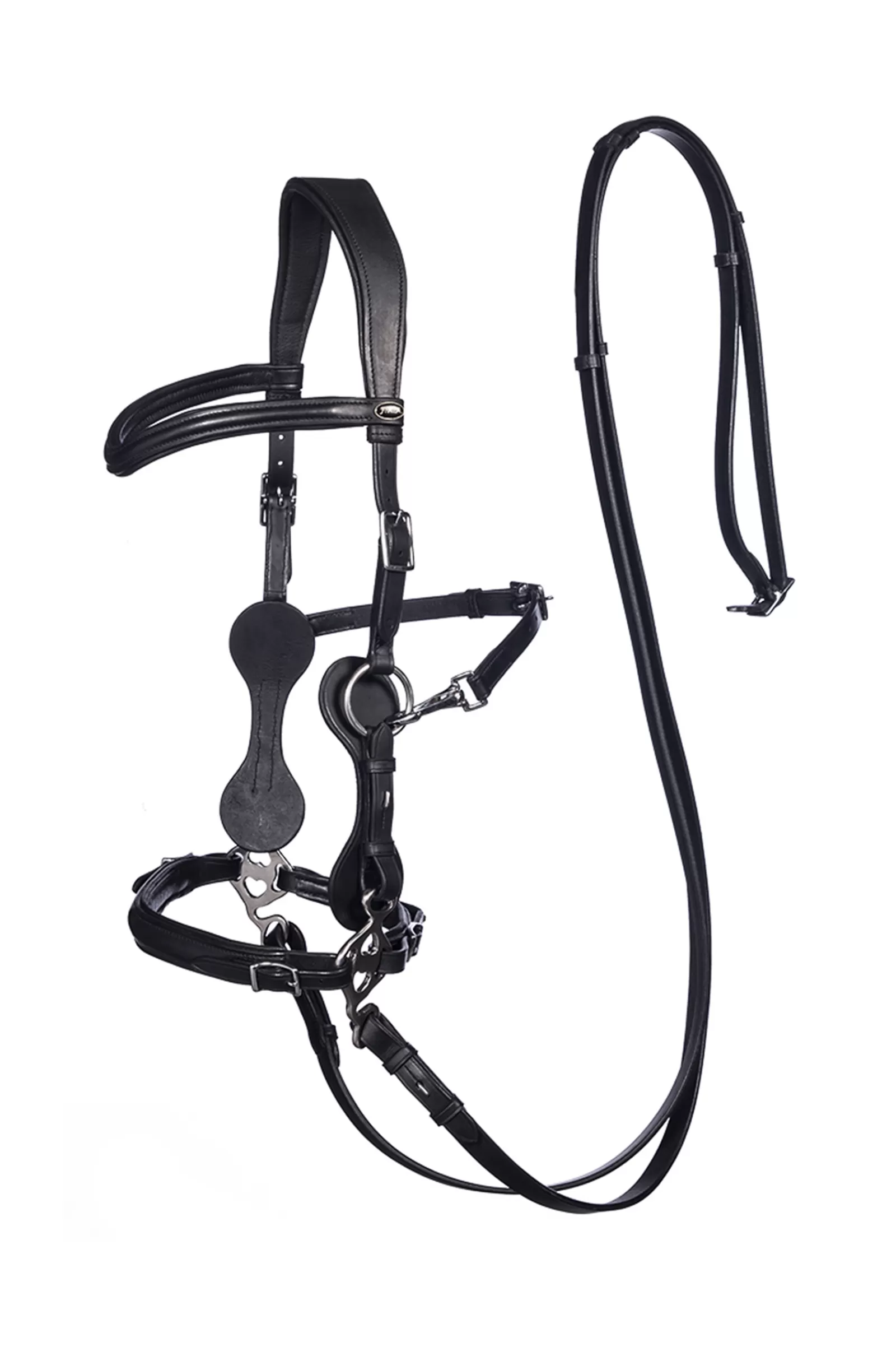 fra Calli Hackamore Bridle (Syst.2) W/Jaw Straps, Scissors & Rein> Bridles & Nosebands