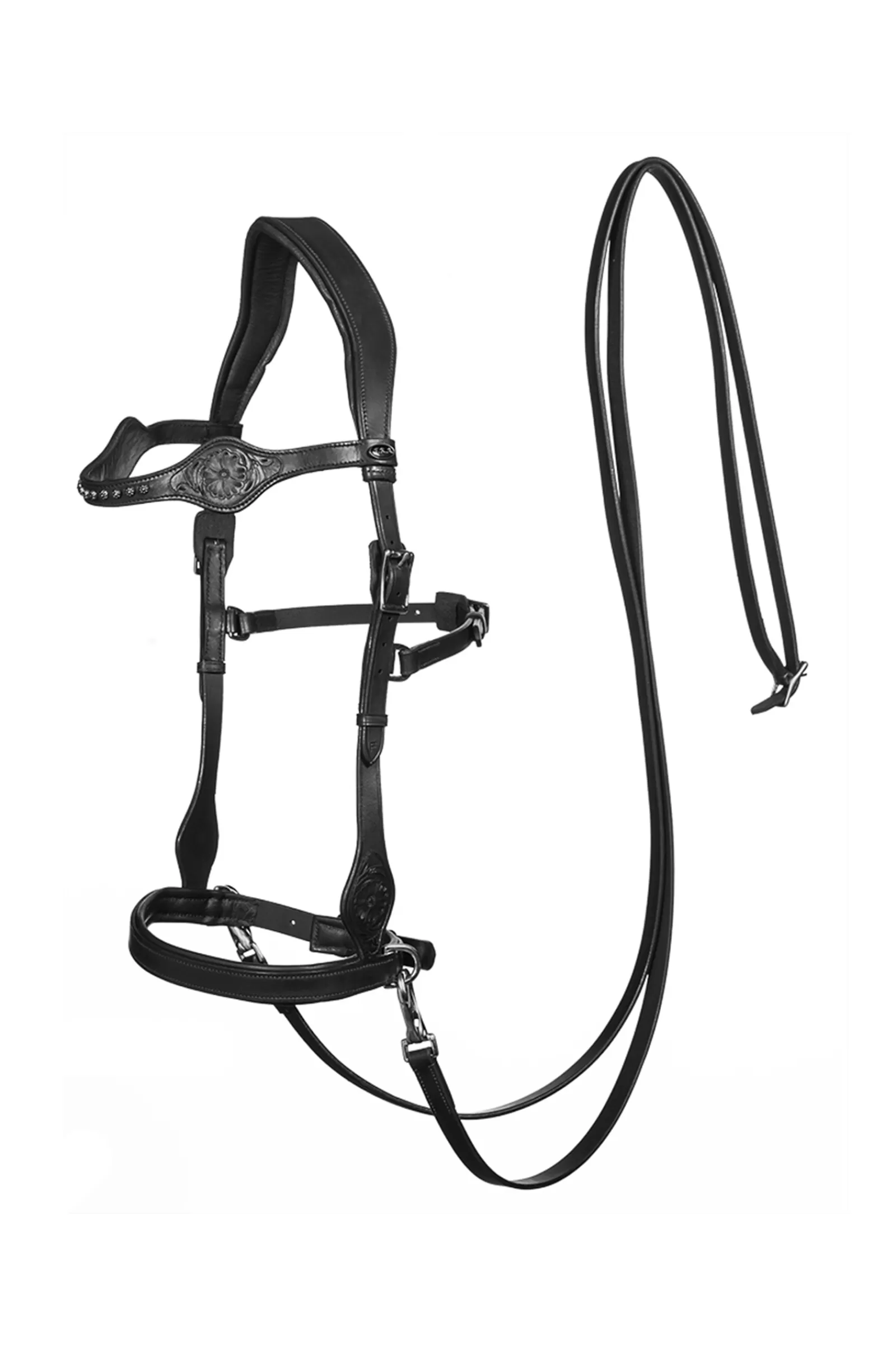 fra Dandy Sidepull (System 3) Leather, W/ Leather Clip Reins> Bridles & Nosebands
