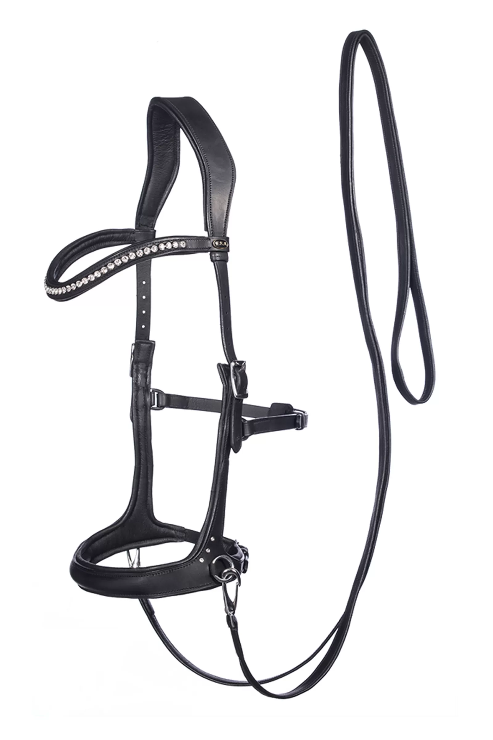 fra Rebecca Sidepull (System 3), Crystal Finishing W. Rein> Bridles & Nosebands