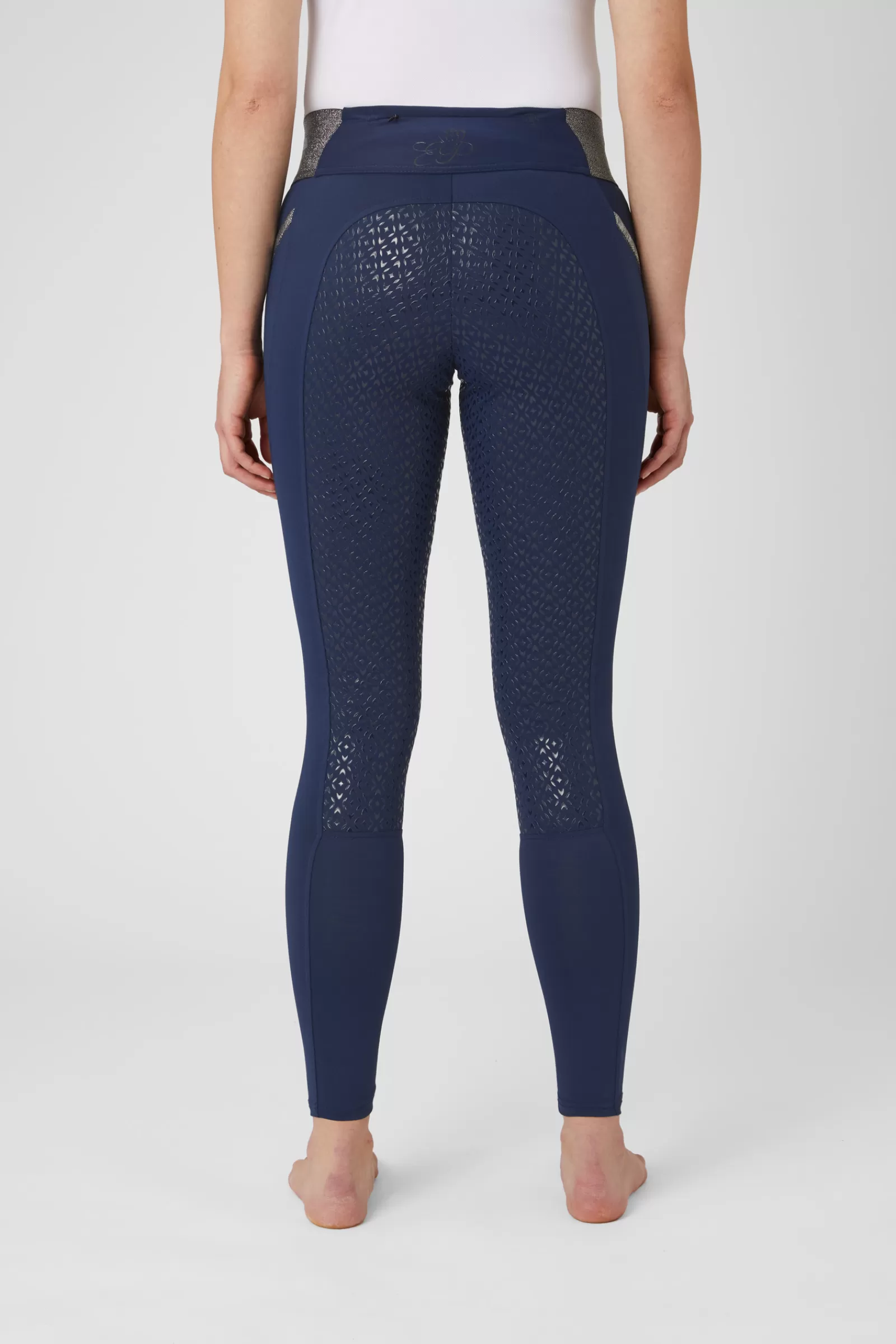 Riding Tights*horze Full Seat Riding Tights For Women With Glitter Waist Db/Ab