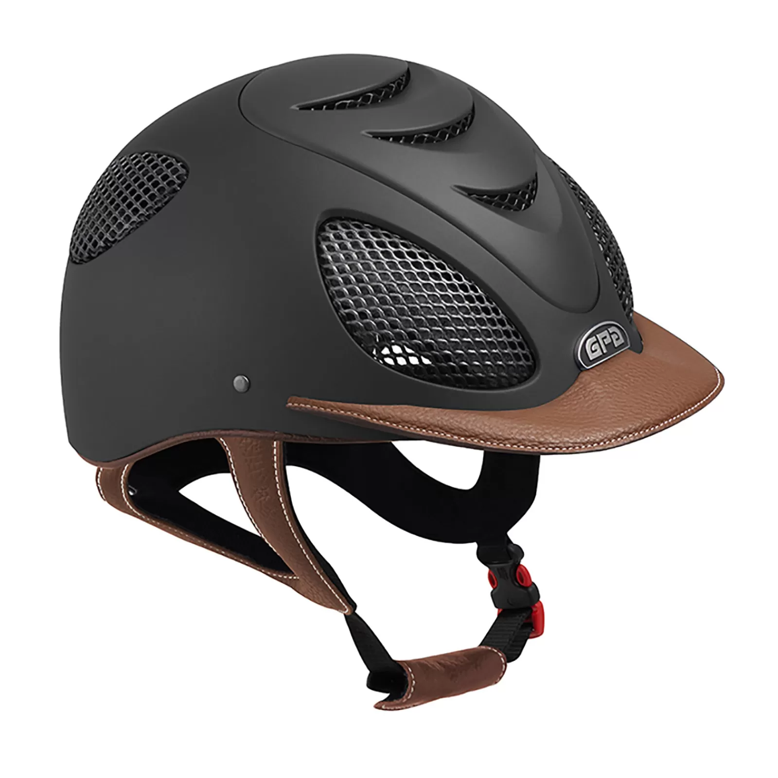 Riding Hats & Helmets*gpa Helmet Speed Air Leather 2X Black/Chestnut Brown