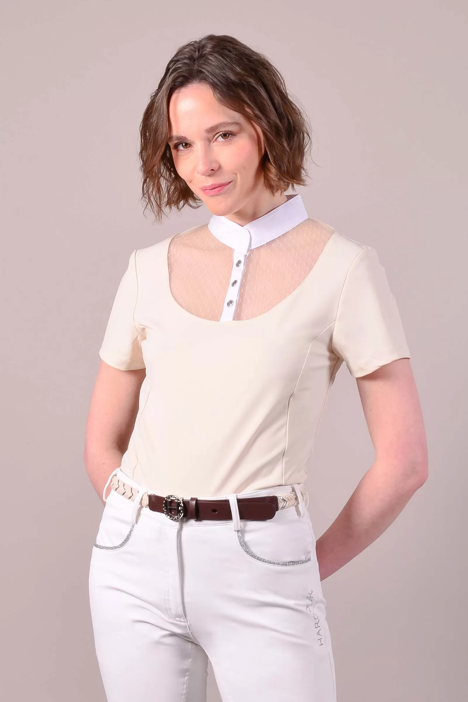 Show Clothing*harcour Copinta Women'S Competition Polo Beige