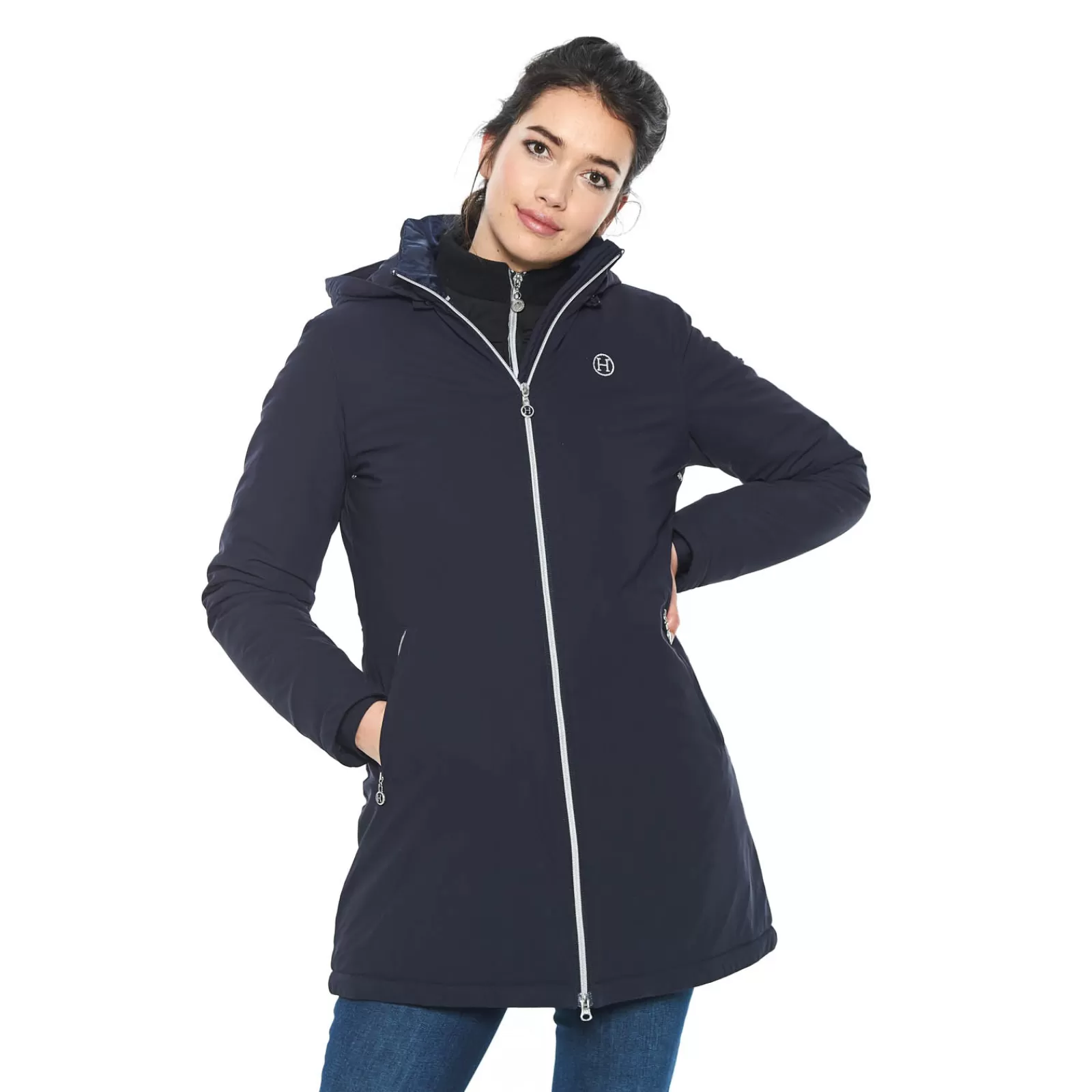 Coats & Jackets*harcour Robertah Women'S Long Parka Db/Ab