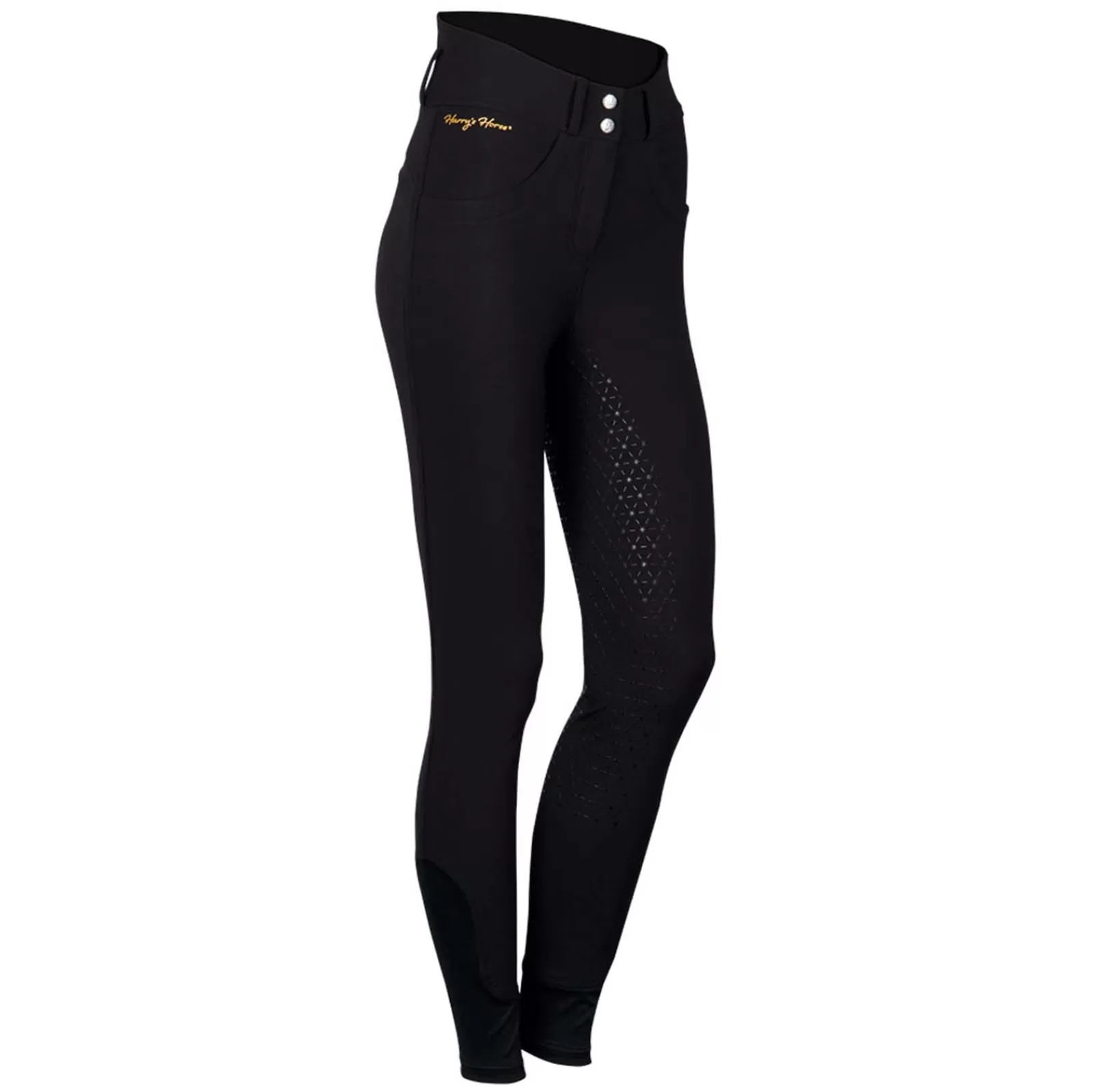 Full Seat Breeches*harryshorse Harry'S Horse Malaga Women'S Full Grip Breeches Black (Jet Black)