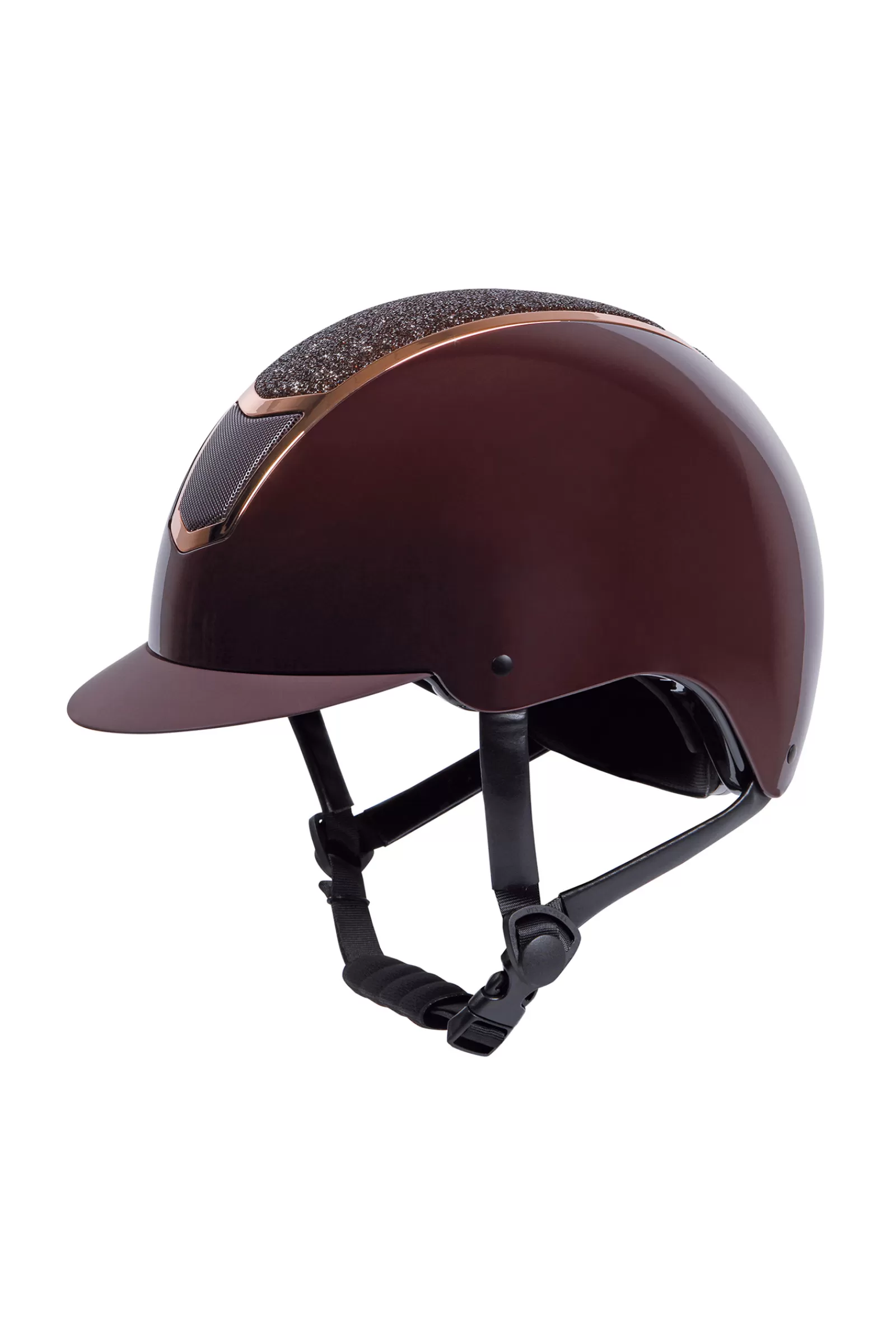 Riding Hats & Helmets*harryshorse Harry'S Horse Matterhorn Shiny Riding Helmet Bordeaux/Ocher Gold