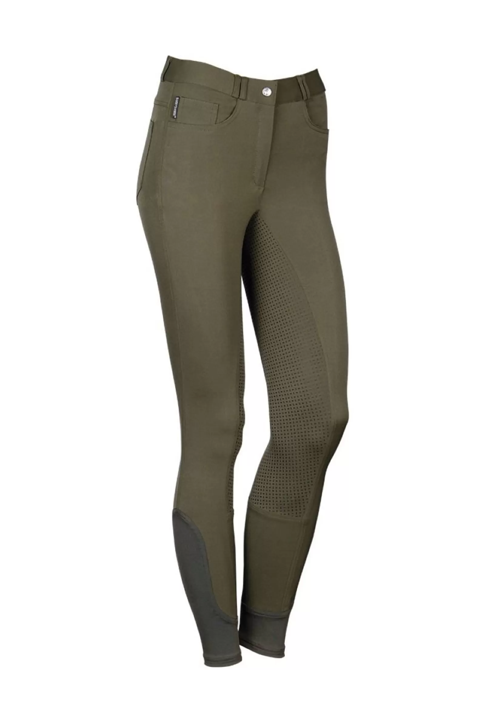 Jodhpurs & Breeches*harryshorse Harry'S Horse Redwood Kids' Full Grip Breeches Army Green