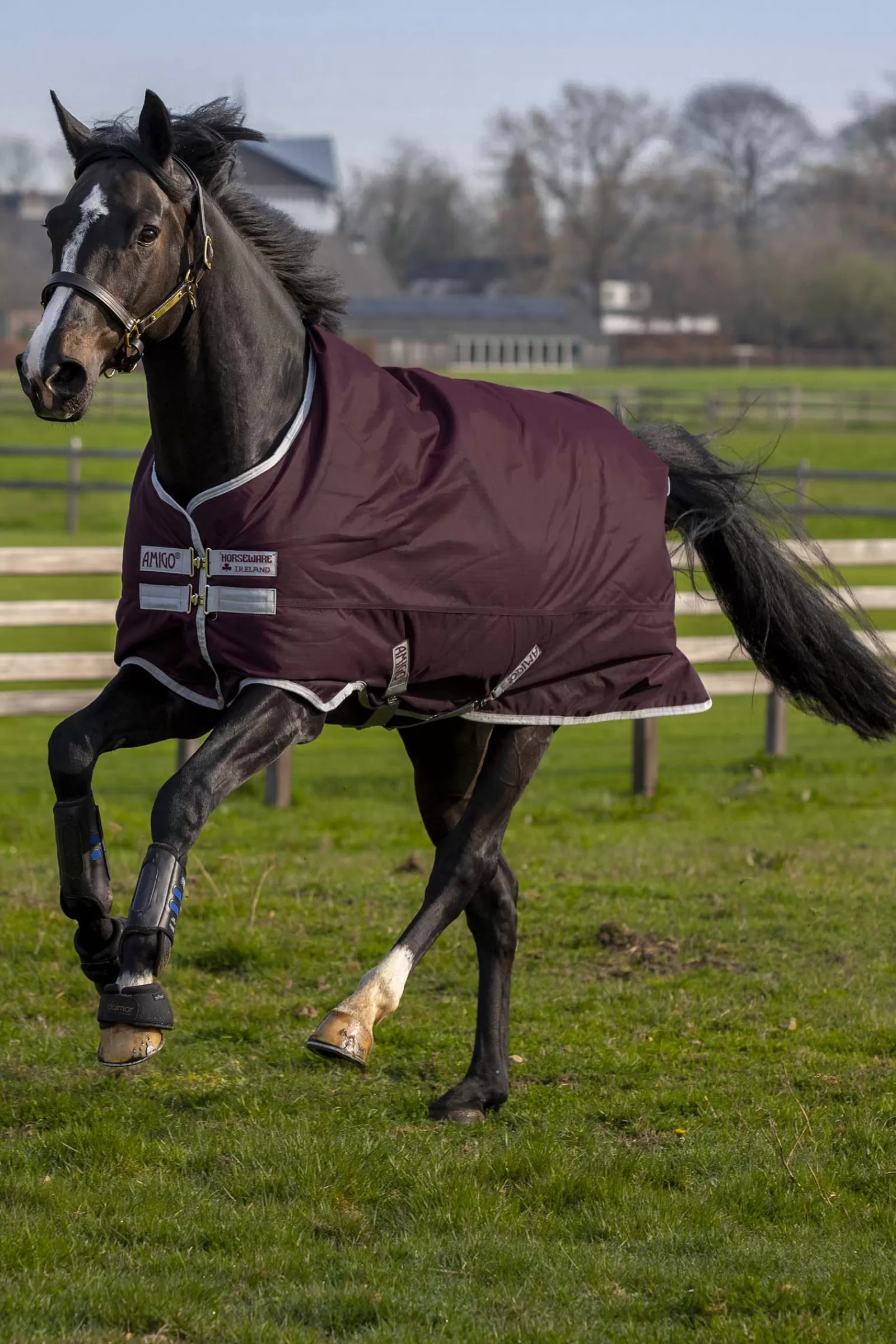 horseware Amigo Hero Ripstop Turnout Rug With Fleece Lining, 50G> Lightweight Turnout Rugs