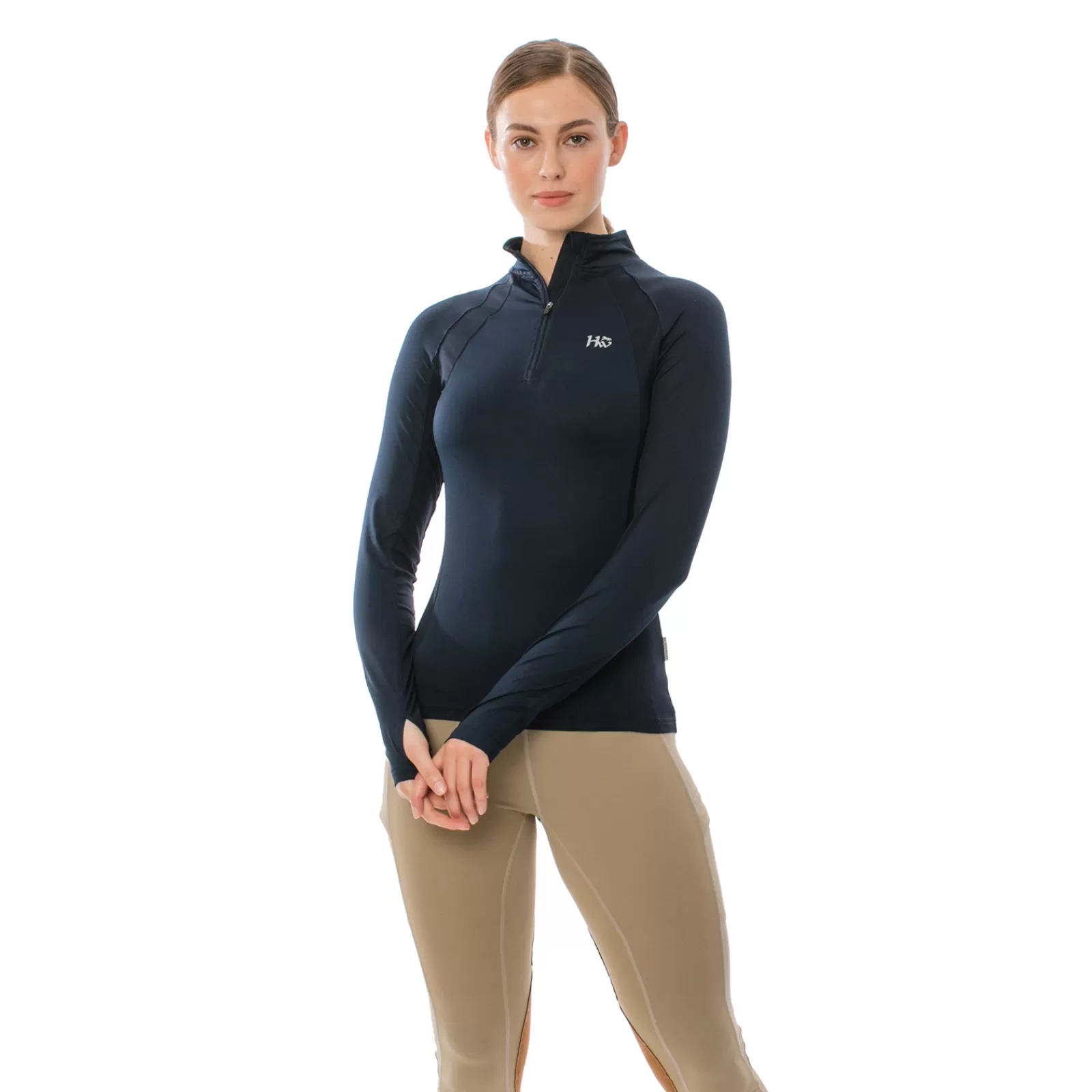 Tops & T-Shirts*horseware Aveen Half Zip Tech Long Sleeve Db/Ab