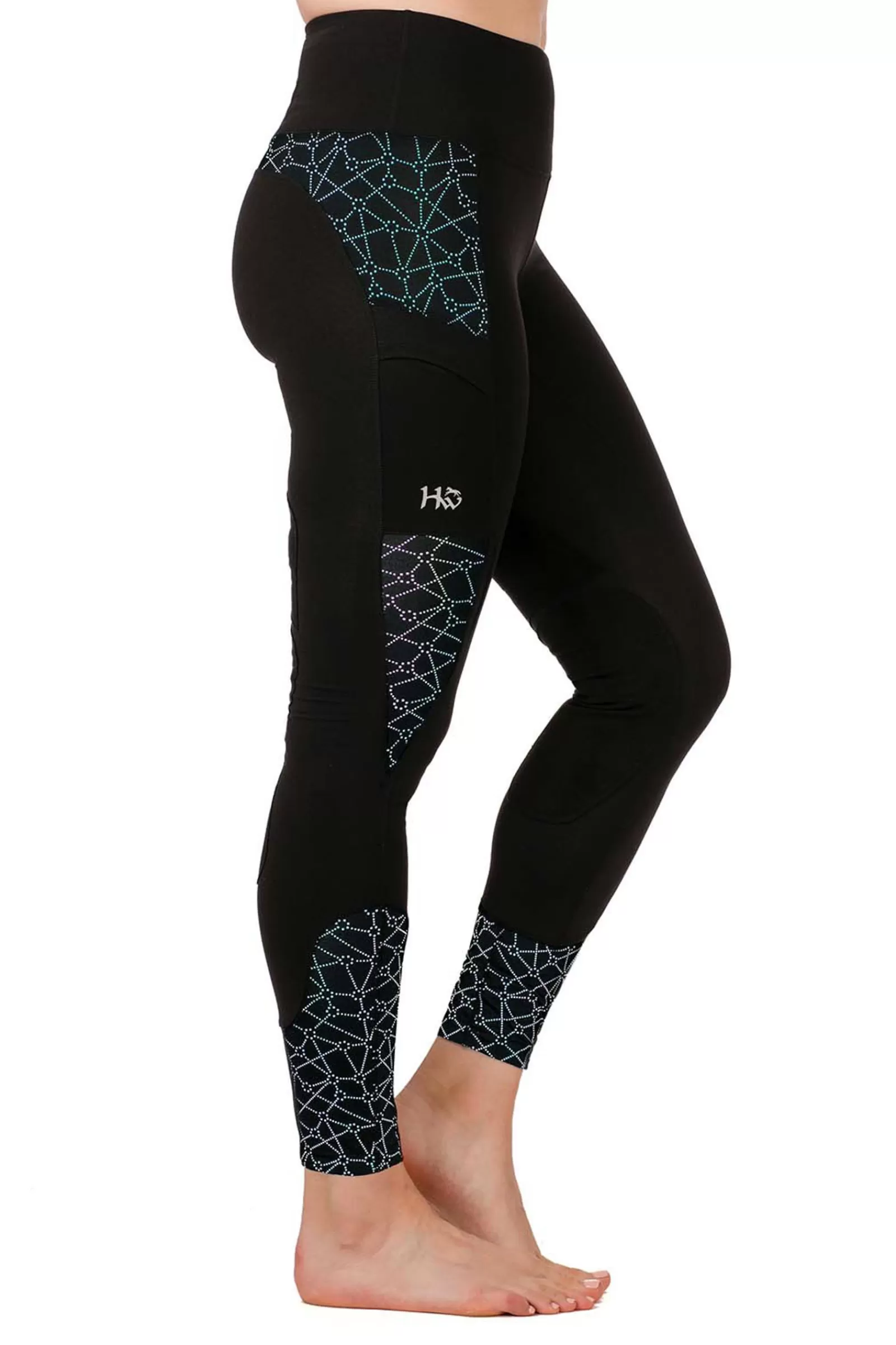 Riding Tights*horseware Reflective Riding Tights Black/ Reflex